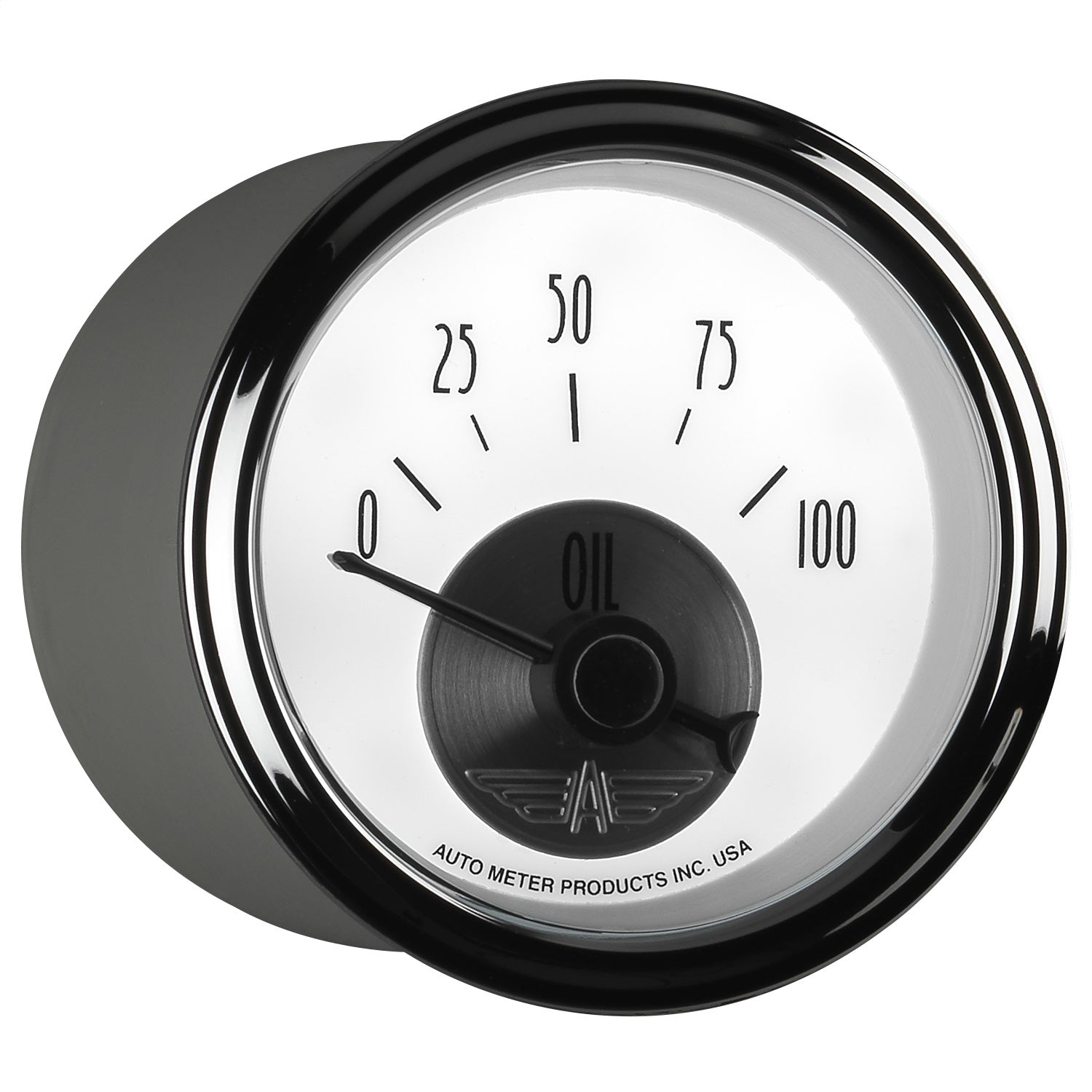 2-1/16" OIL PRESSURE, 0-100 PSI, PRESTIGE PEARL