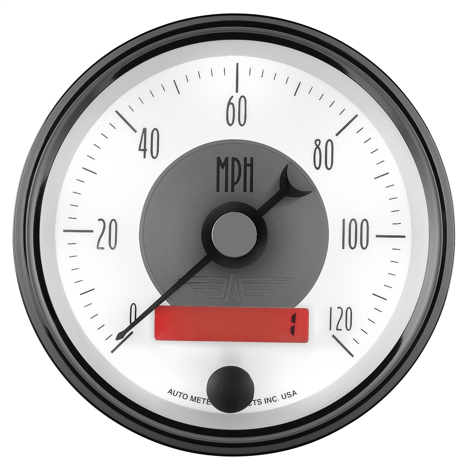 3-3/8" SPEEDOMETER, 0-120 MPH, PRESTIGE PEARL