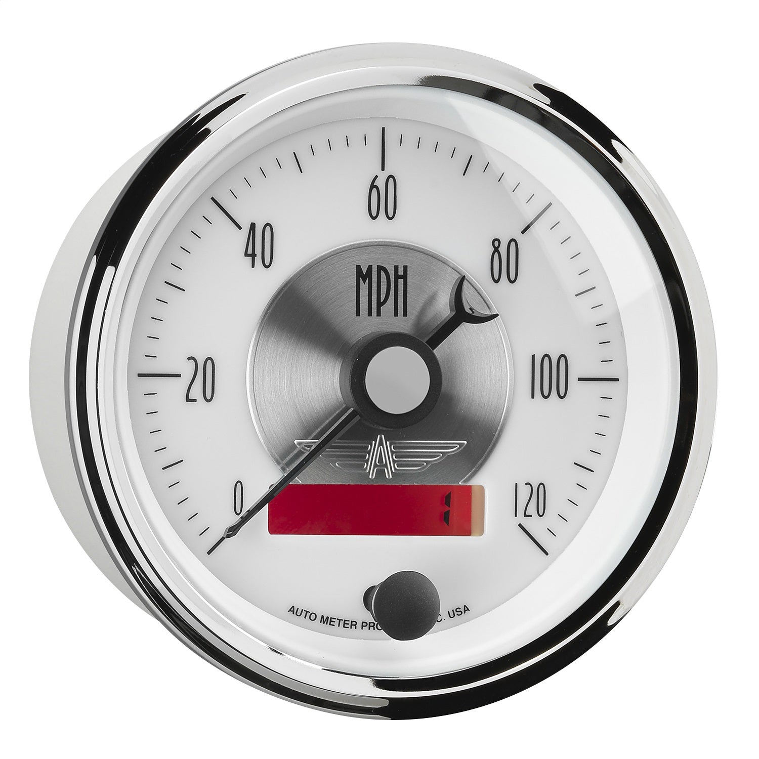 3-3/8" SPEEDOMETER, 0-120 MPH, PRESTIGE PEARL