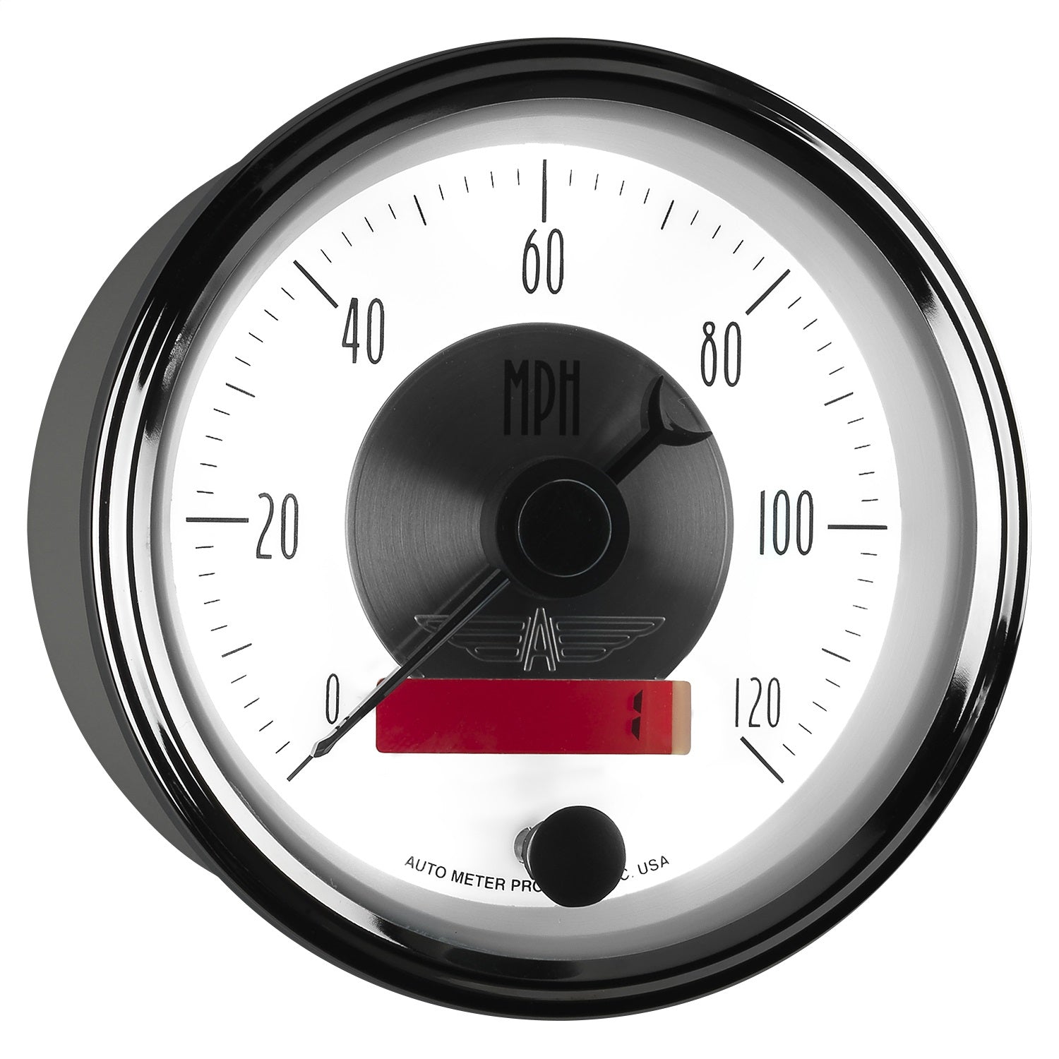 3-3/8" SPEEDOMETER, 0-120 MPH, PRESTIGE PEARL