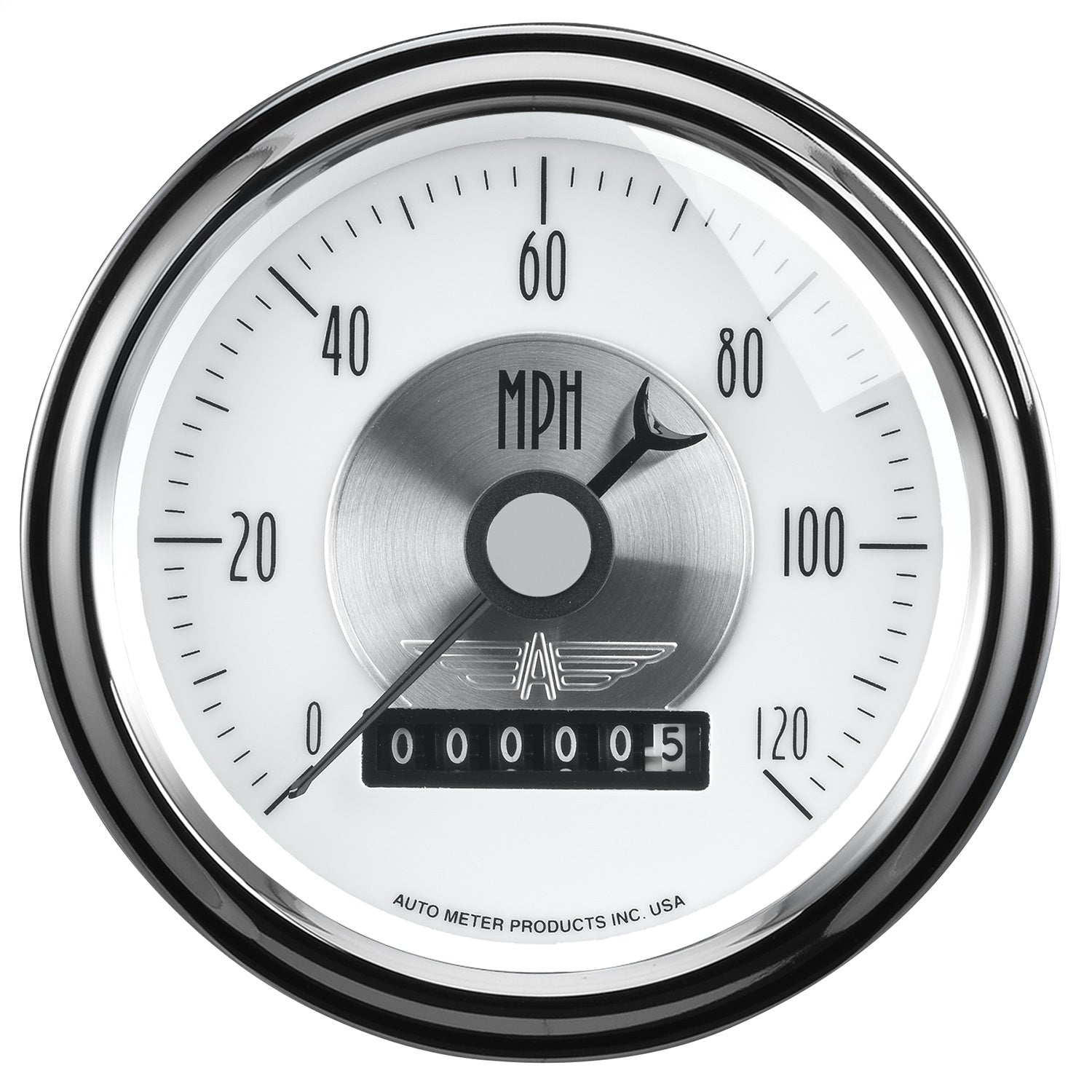 3-3/8" SPEEDOMETER, 0-120 MPH, PRESTIGE PEARL