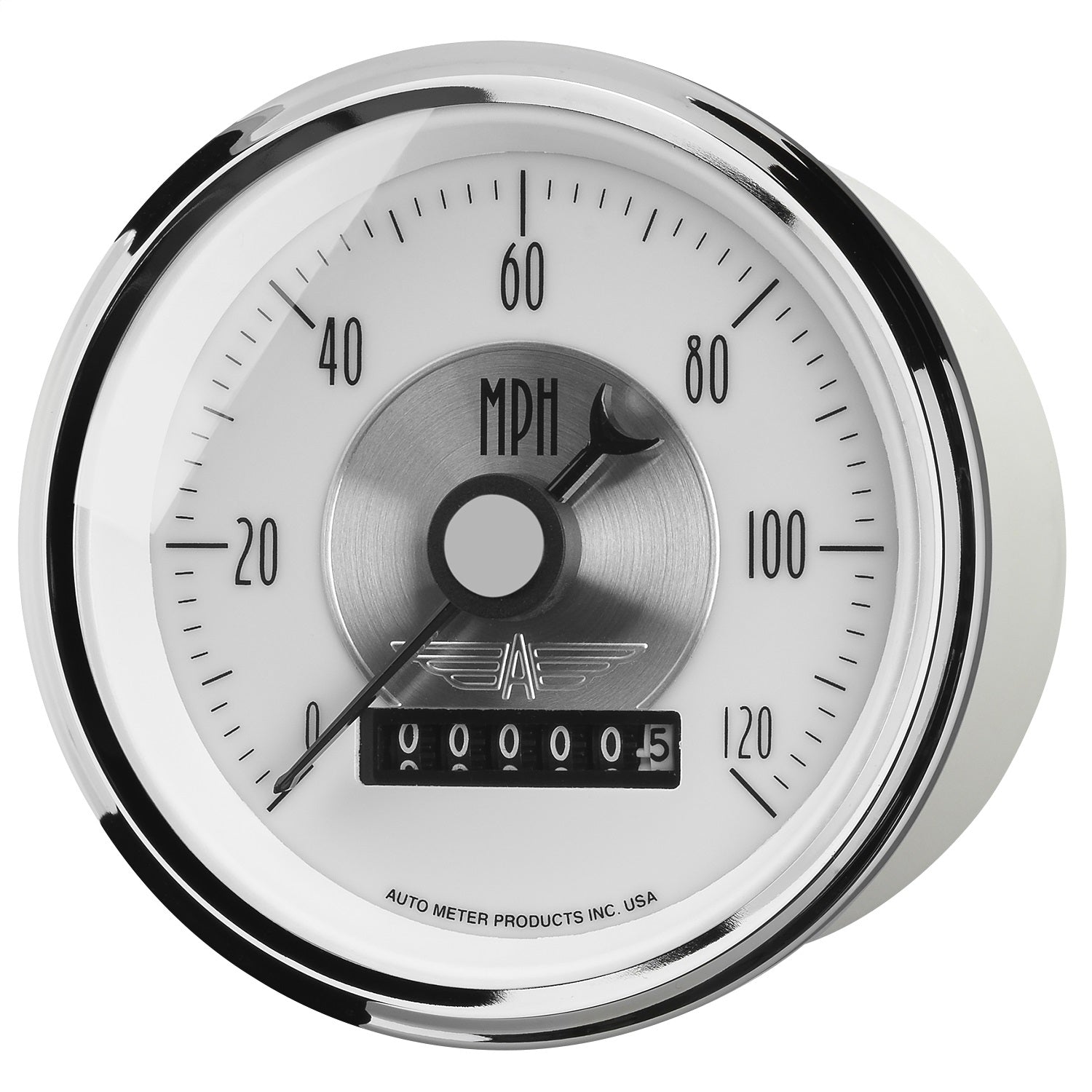 3-3/8" SPEEDOMETER, 0-120 MPH, PRESTIGE PEARL