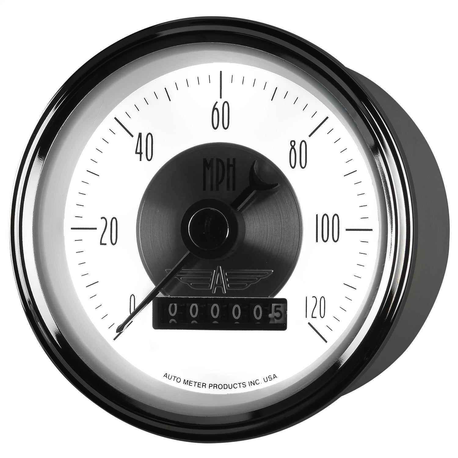 3-3/8" SPEEDOMETER, 0-120 MPH, PRESTIGE PEARL