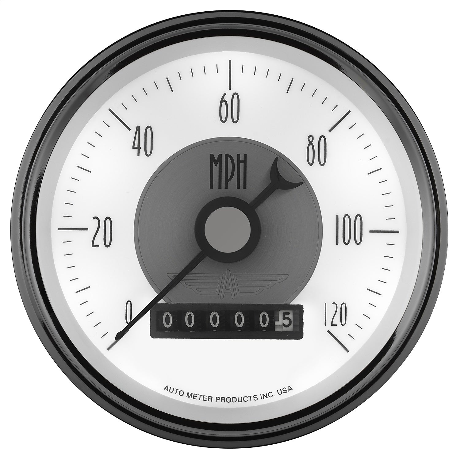 3-3/8" SPEEDOMETER, 0-120 MPH, PRESTIGE PEARL