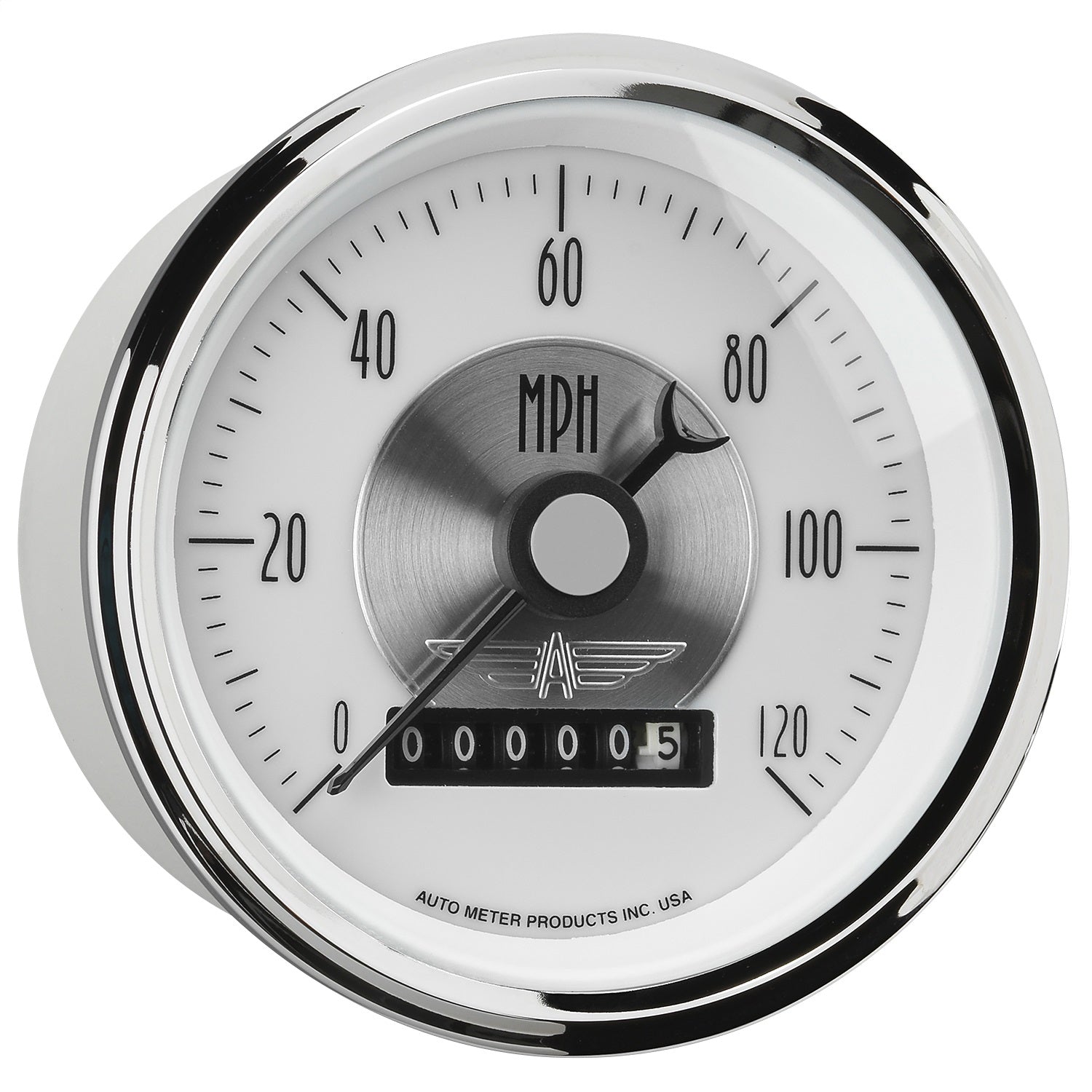 3-3/8" SPEEDOMETER, 0-120 MPH, PRESTIGE PEARL