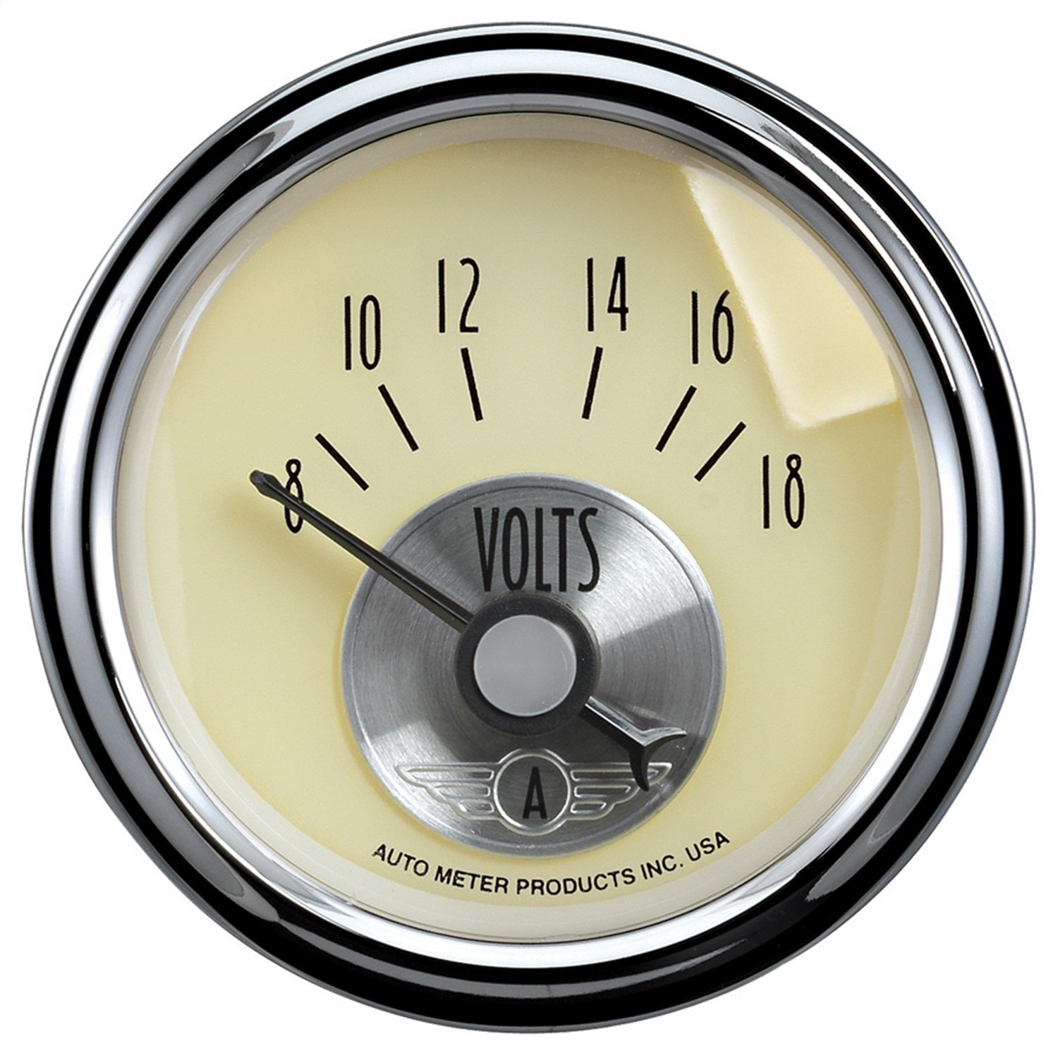 2-1/16" VOLTMETER, 8-18V, PRESTIGE ANTIQUE IVORY