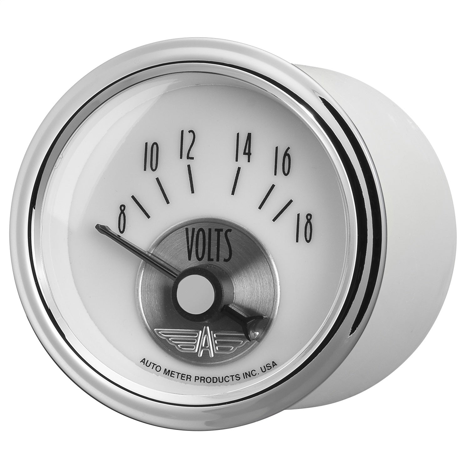 2-1/16" VOLTMETER, 8-18V, PRESTIGE PEARL