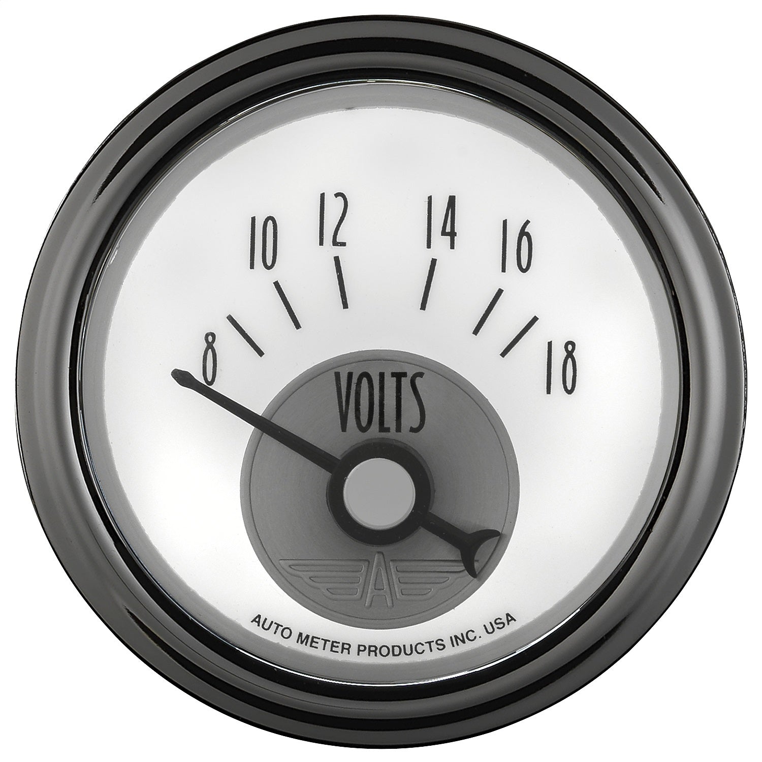2-1/16" VOLTMETER, 8-18V, PRESTIGE PEARL