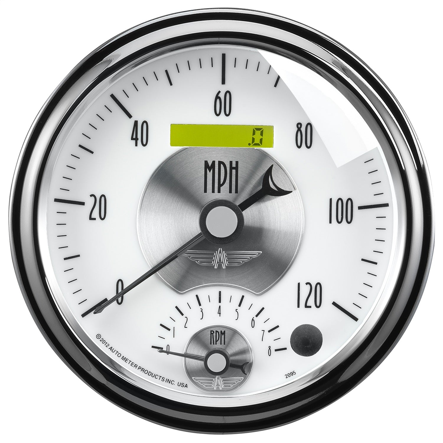 5" TACHOMETER/SPEEDOMETER COMBO, 8K RPM/120 MPH, PRESTIGE PEARL