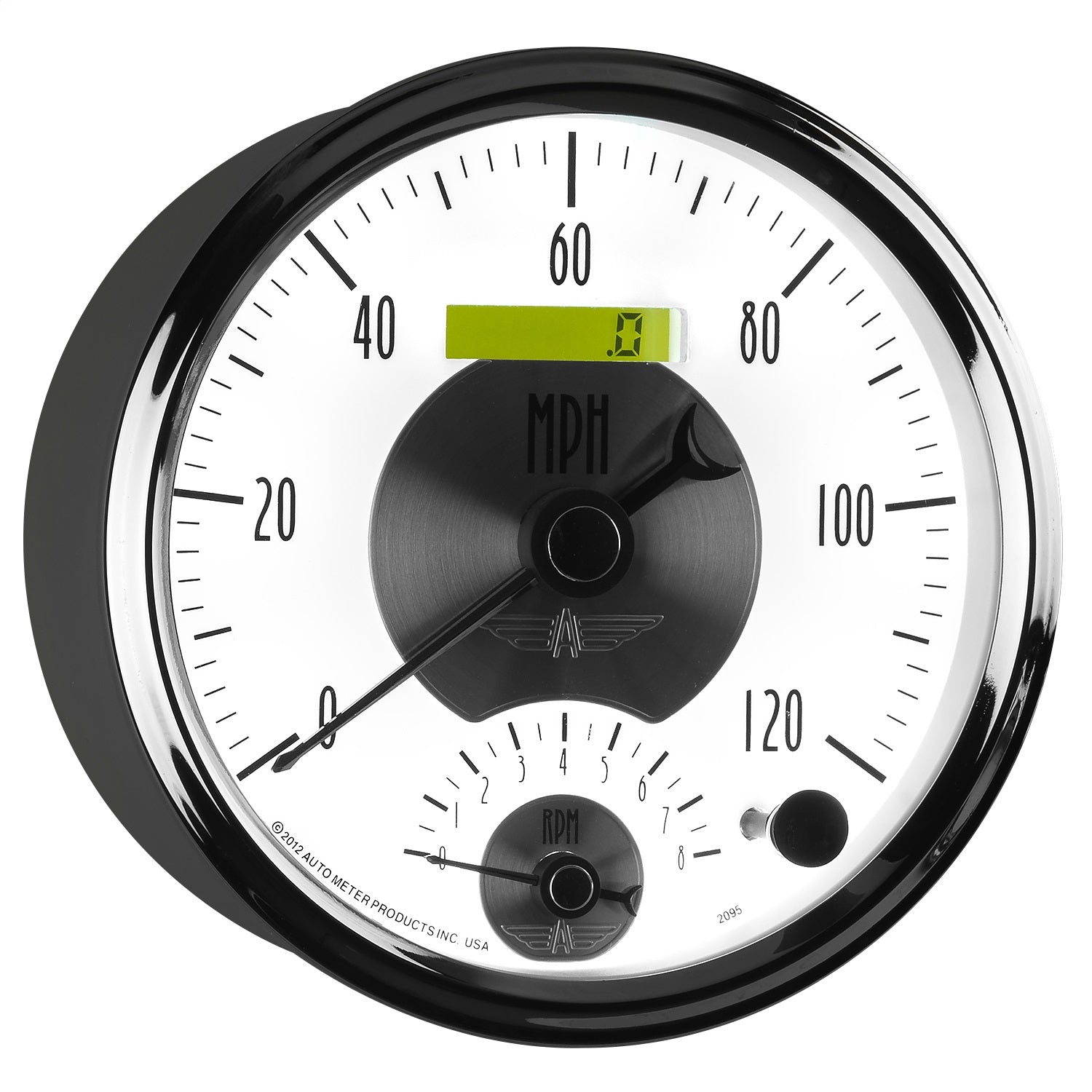 5" TACHOMETER/SPEEDOMETER COMBO, 8K RPM/120 MPH, PRESTIGE PEARL