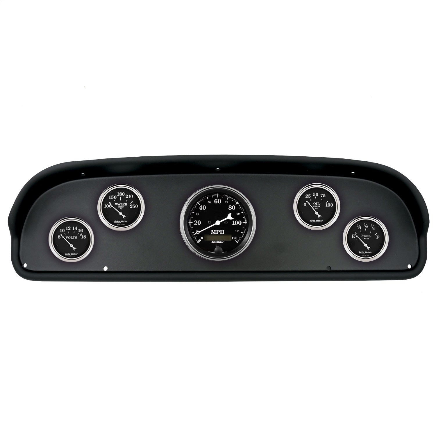 5 GAUGE DIRECT-FIT DASH KIT, FORD F100 57-60, OLD TYME BLACK