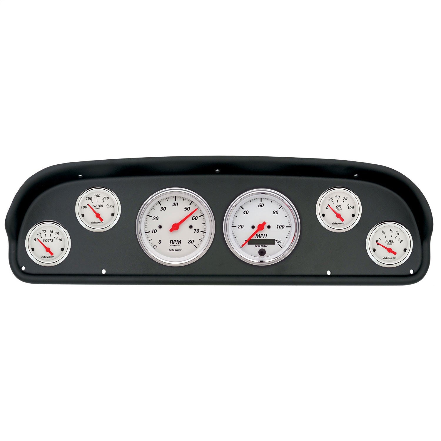 6 GAUGE DIRECT-FIT DASH KIT, FORD F100 57-60, ARCTIC WHITE
