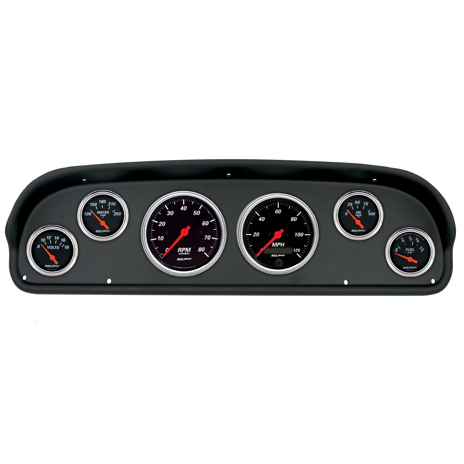 6 GAUGE DIRECT-FIT DASH KIT, FORD F100 57-60, DESIGNER BLACK