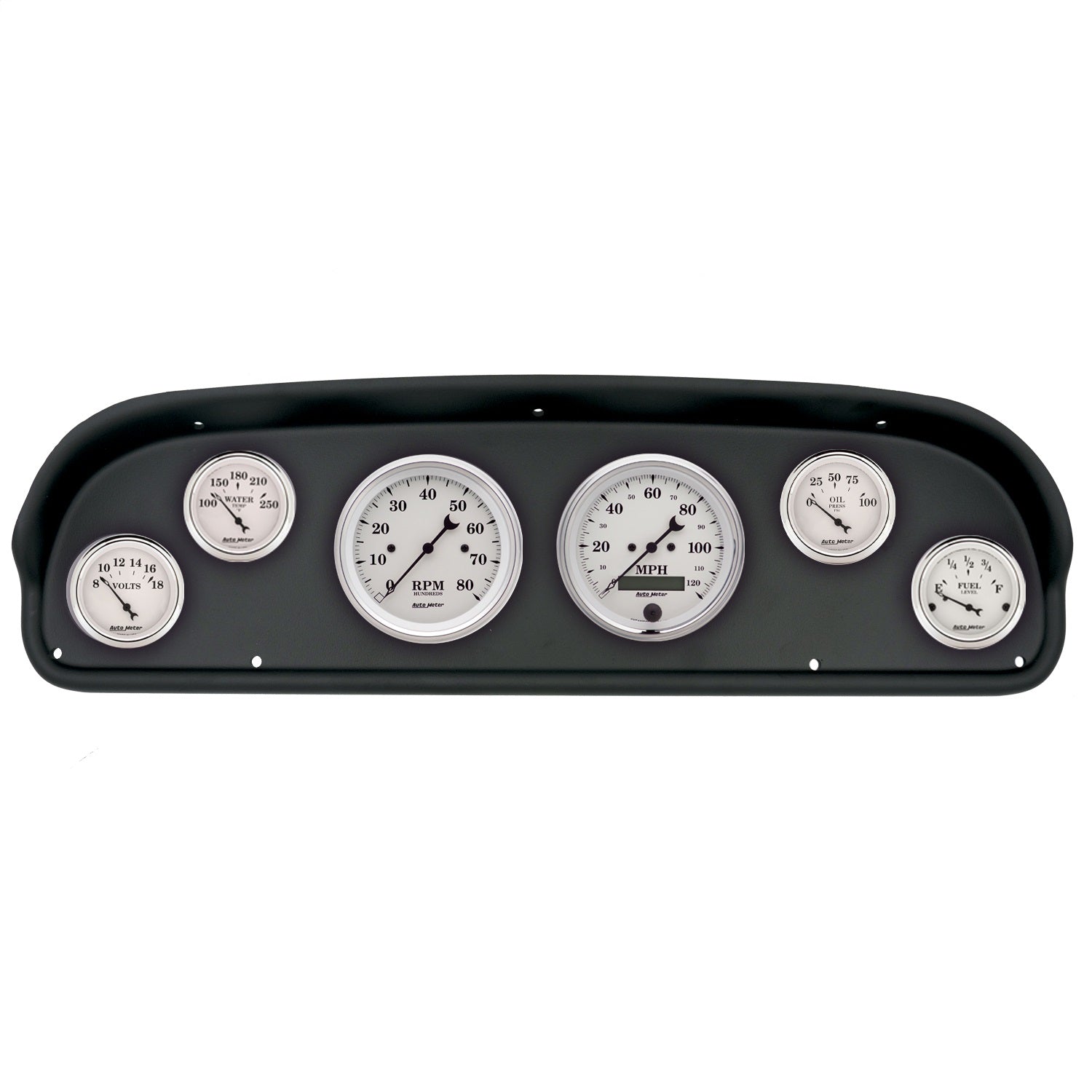 6 GAUGE DIRECT-FIT DASH KIT, FORD F100 57-60, OLD TYME WHITE