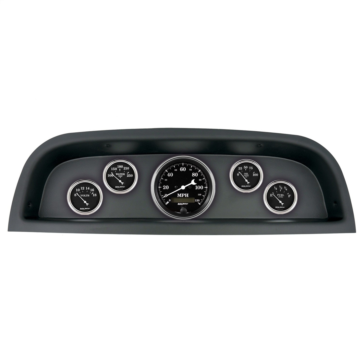 5 GAUGE DIRECT-FIT DASH KIT, CHEVROLET TRUCK 60-63, OLD TYME BLACK