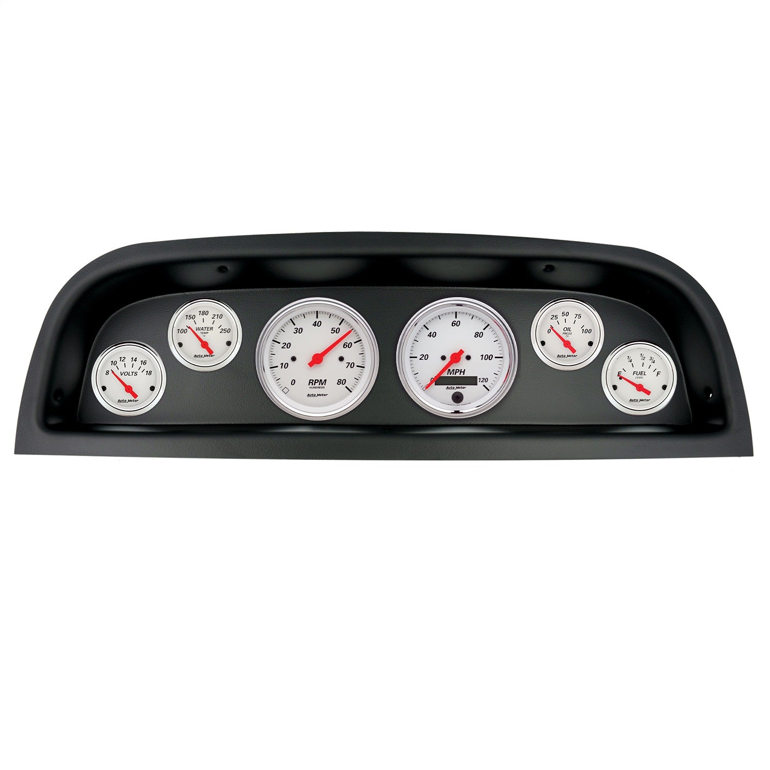 6 GAUGE DIRECT-FIT DASH KIT, CHEVROLET TRUCK 60-63, ARCTIC WHITE