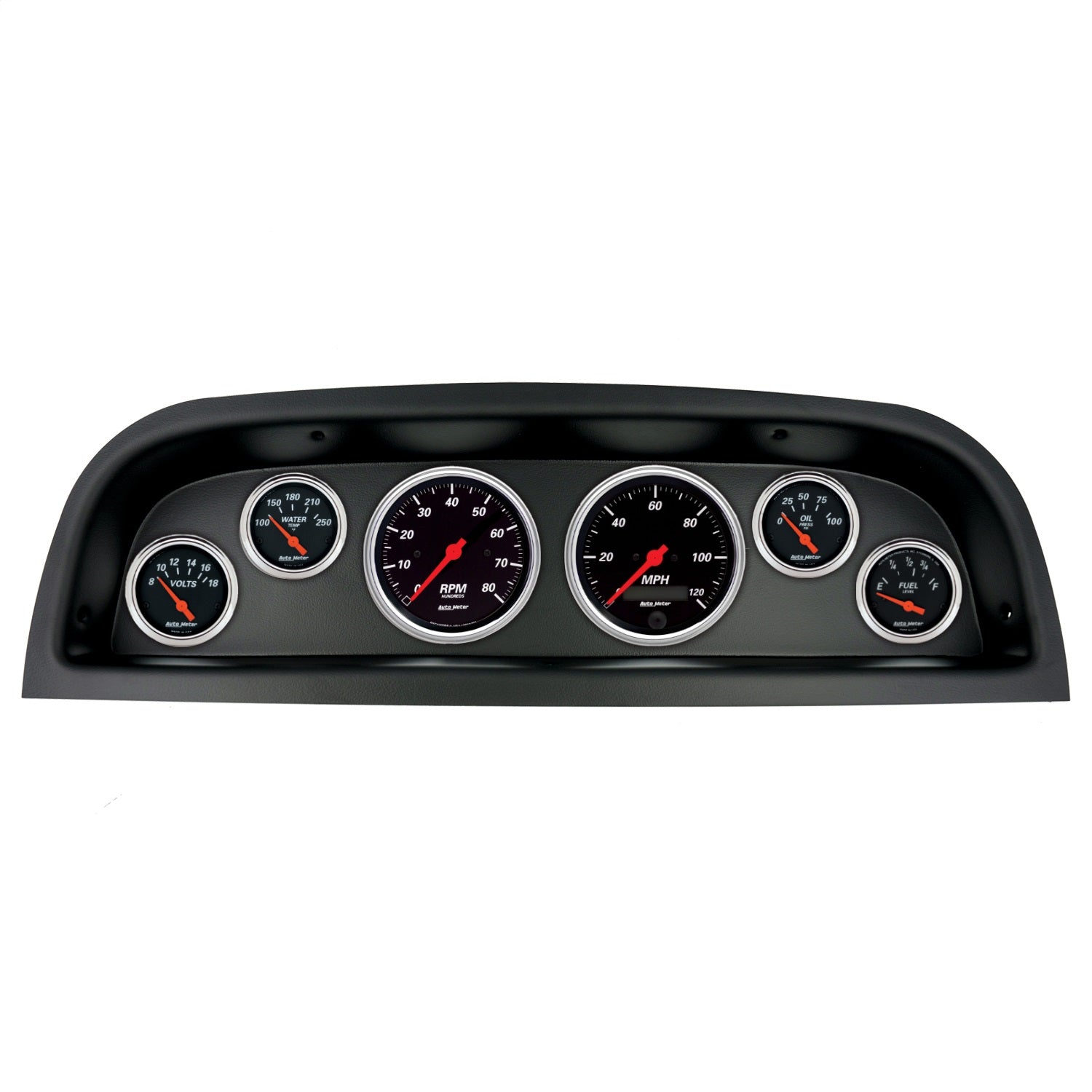 6 GAUGE DIRECT-FIT DASH KIT, CHEVROLET TRUCK 60-63, DESIGNER BLACK