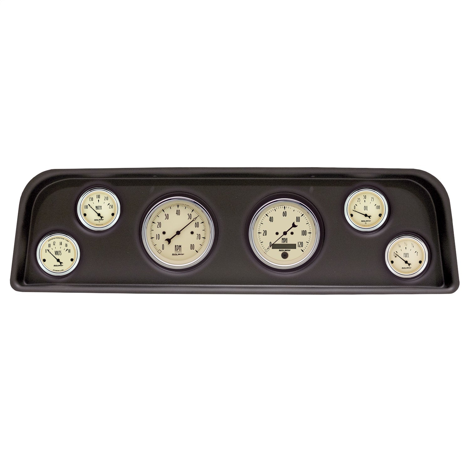6 GAUGE DIRECT-FIT DASH KIT, GMC TRUCK 60-66, ANTIQUE BEIGE