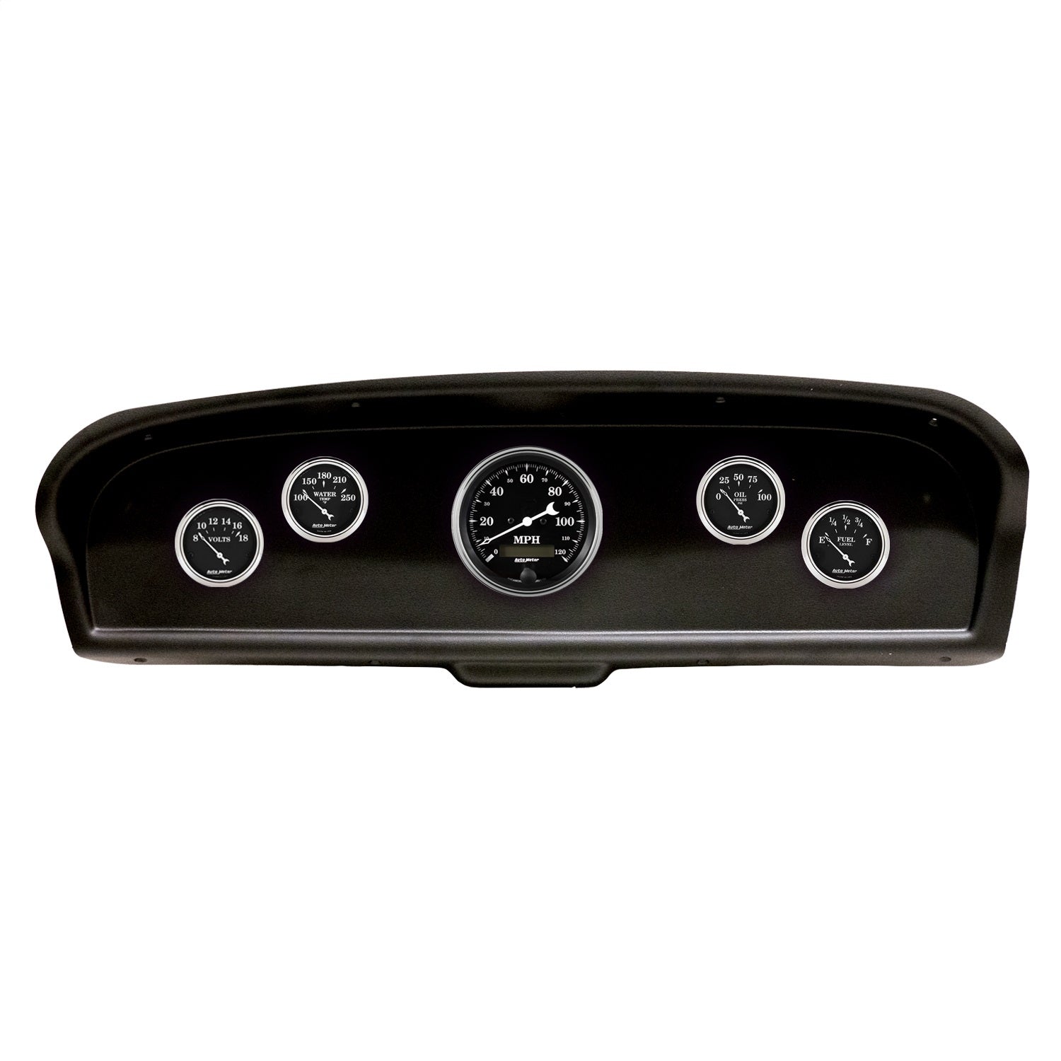 5 GAUGE DIRECT-FIT DASH KIT, FORD TRUCK 61-66, OLD TYME BLACK