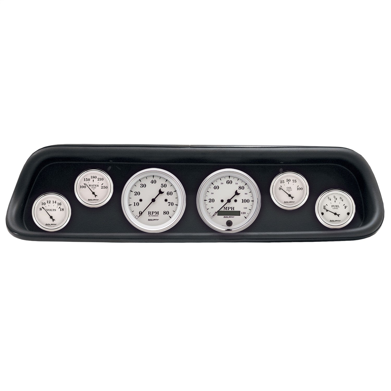 6 GAUGE DIRECT-FIT DASH KIT, FORD MUSTANG 64-65, OLD TYME WHITE