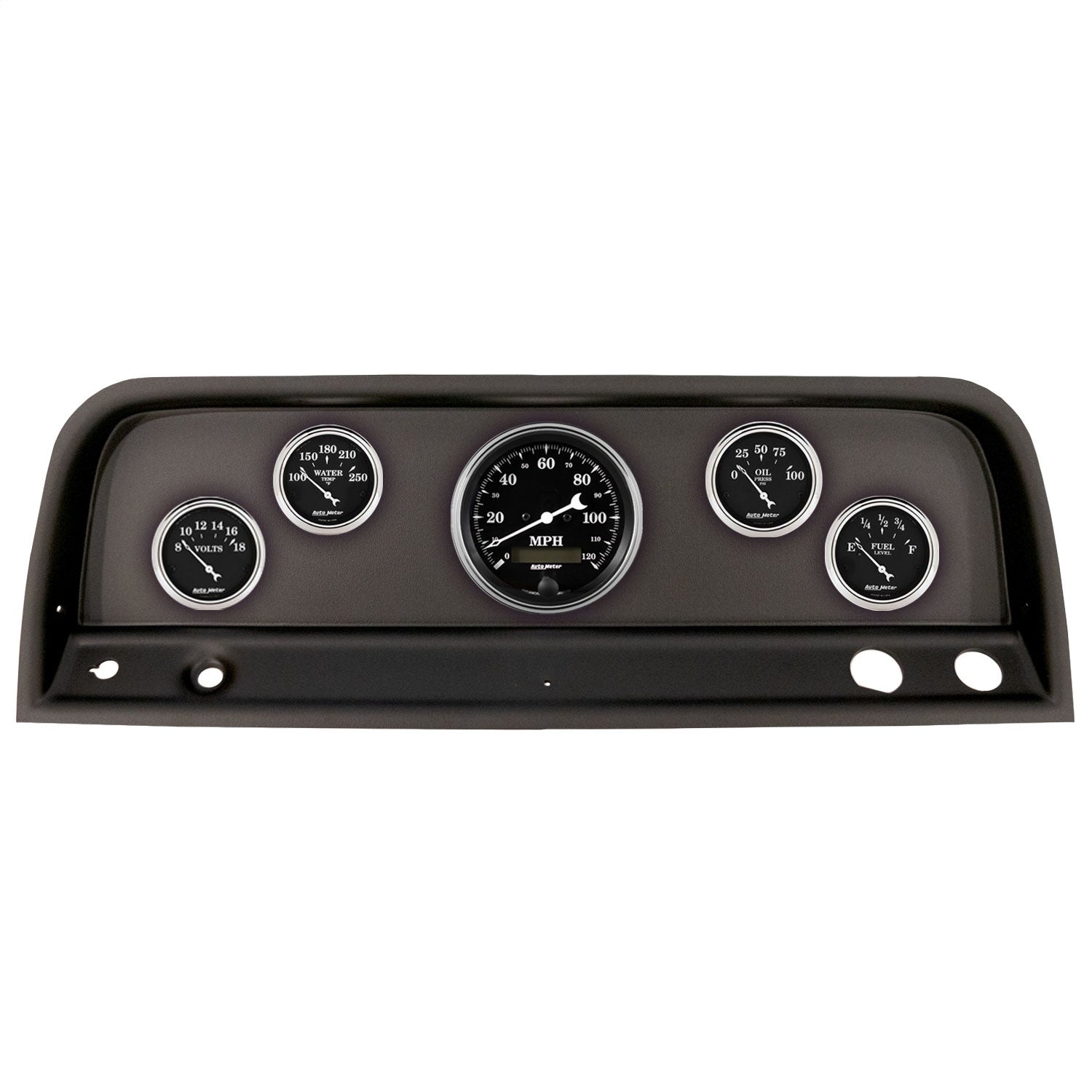 5 GAUGE DIRECT-FIT DASH KIT, CHEVROLET TRUCK 64-66, OLD TYME BLACK