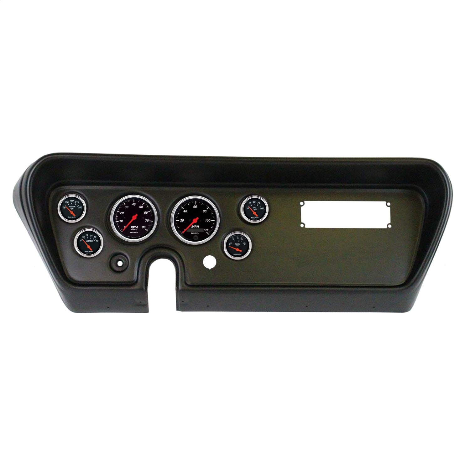 6 GAUGE DIRECT-FIT DASH KIT, PONTIAC GTO 66, DESIGNER BLACK
