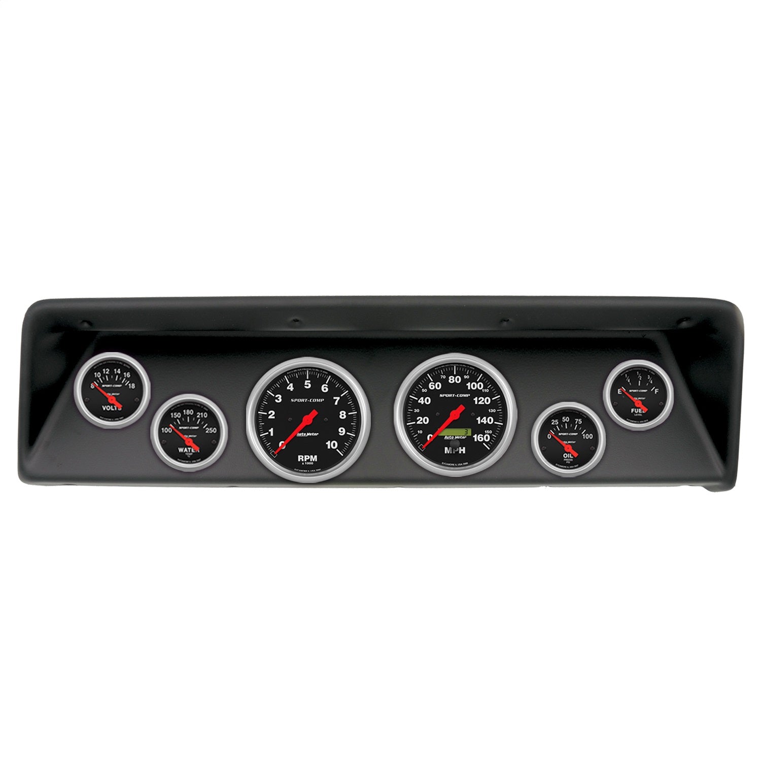 6 GAUGE DIRECT-FIT DASH KIT, CHEVROLET NOVA 66-67, SPORT-COMP