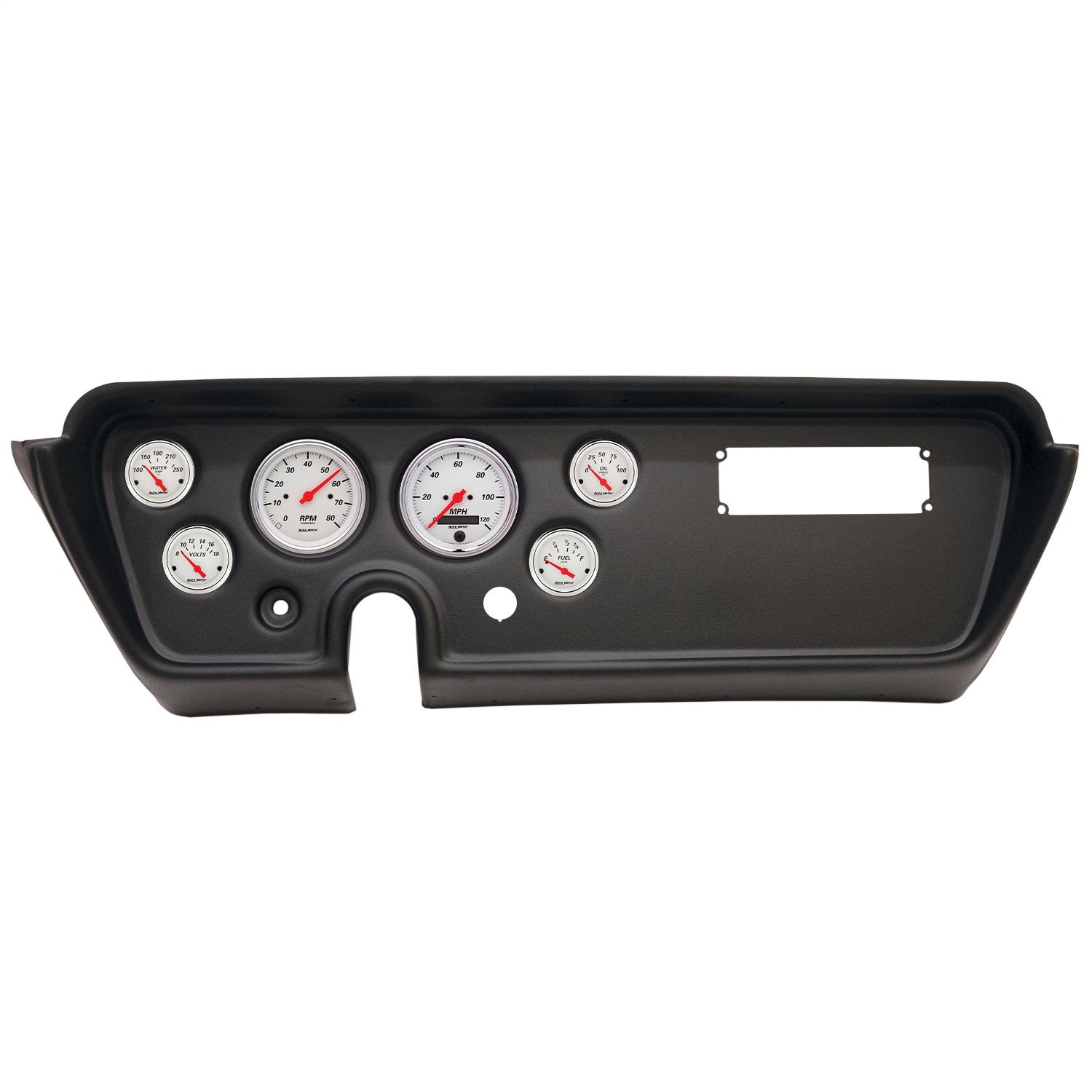 6 GAUGE DIRECT-FIT DASH KIT, PONTIAC GTO/LEMANS 67, ARCTIC WHITE