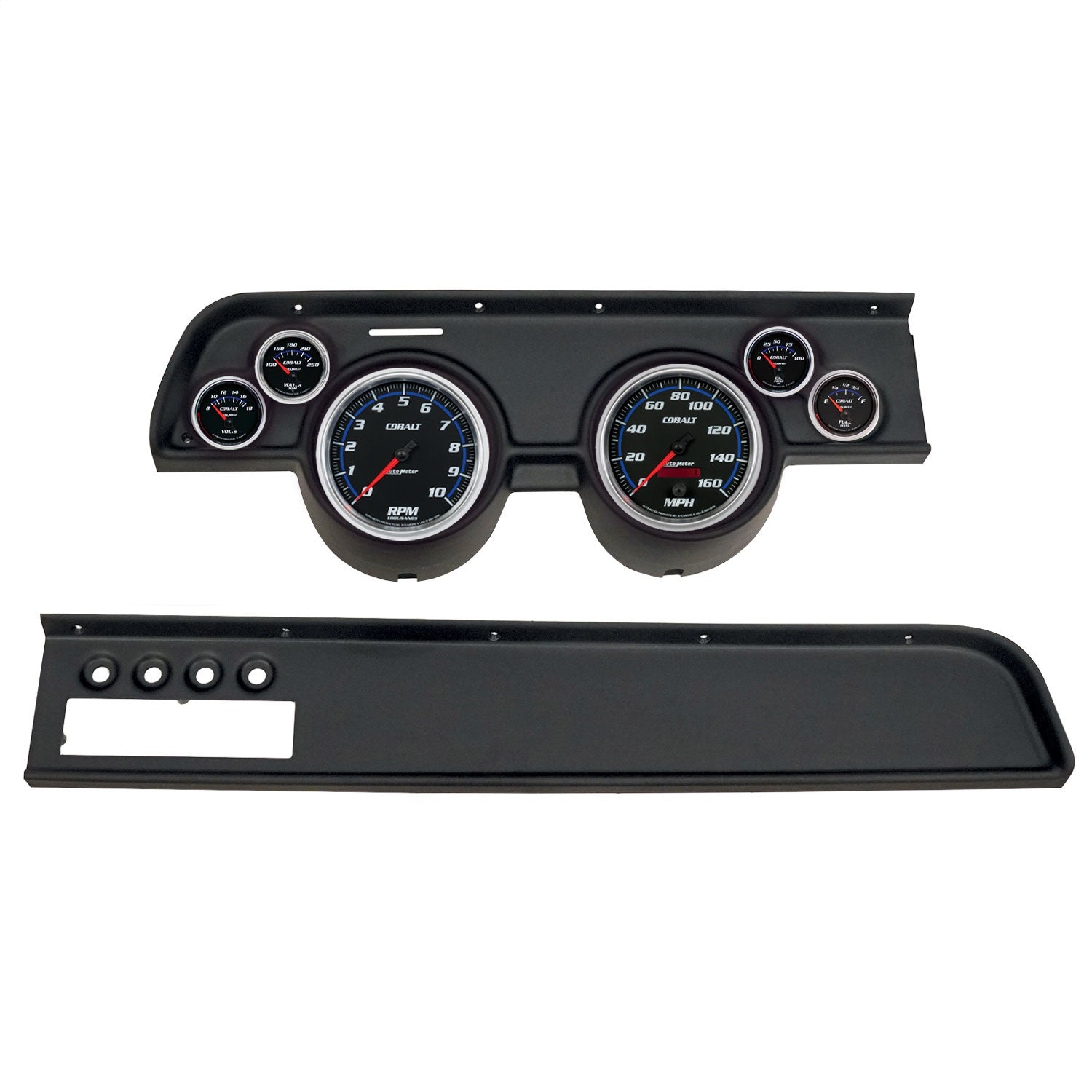 6 GAUGE DIRECT-FIT DASH KIT, MERCURY COUGAR 67-68, COBALT