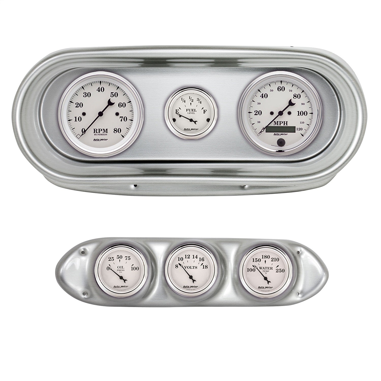 6 GAUGE DIRECT-FIT DASH KIT, NOVA 62-65, OLD-TYME WHITE