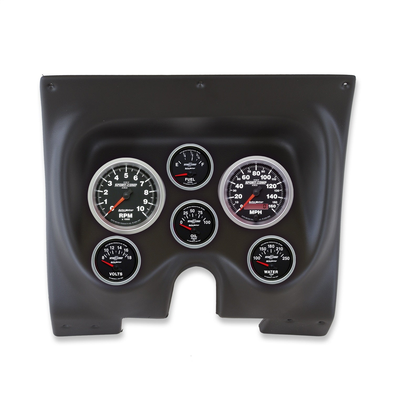 6 GAUGE DIRECT-FIT DASH KIT, CAMARO/FIREBIRD 67-68, SPORT-COMP II