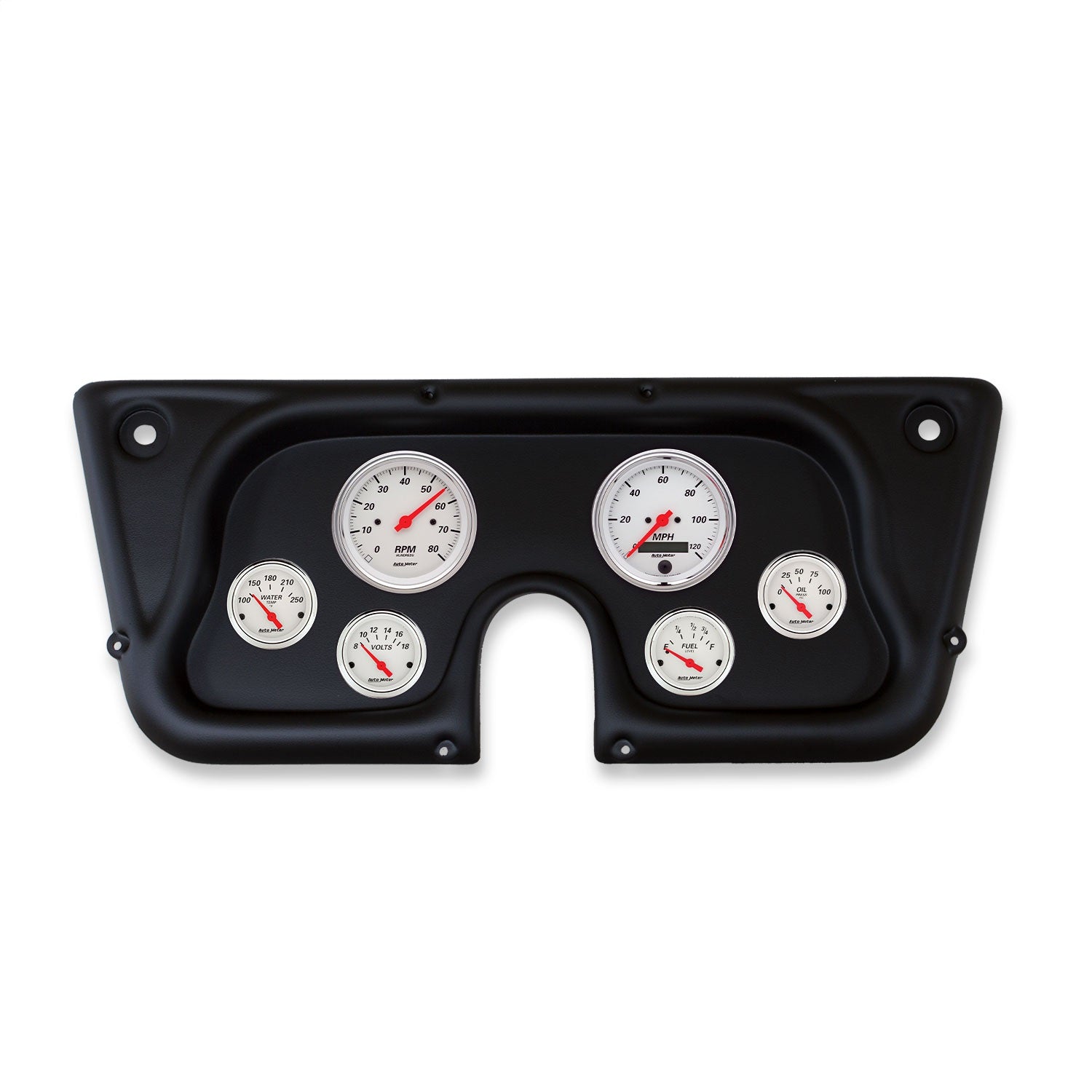 6 GAUGE DIRECT-FIT DASH KIT, CHEVY TRUCK C / K / K5 / SUBURBN 67-72, ARCTIC WHITE
