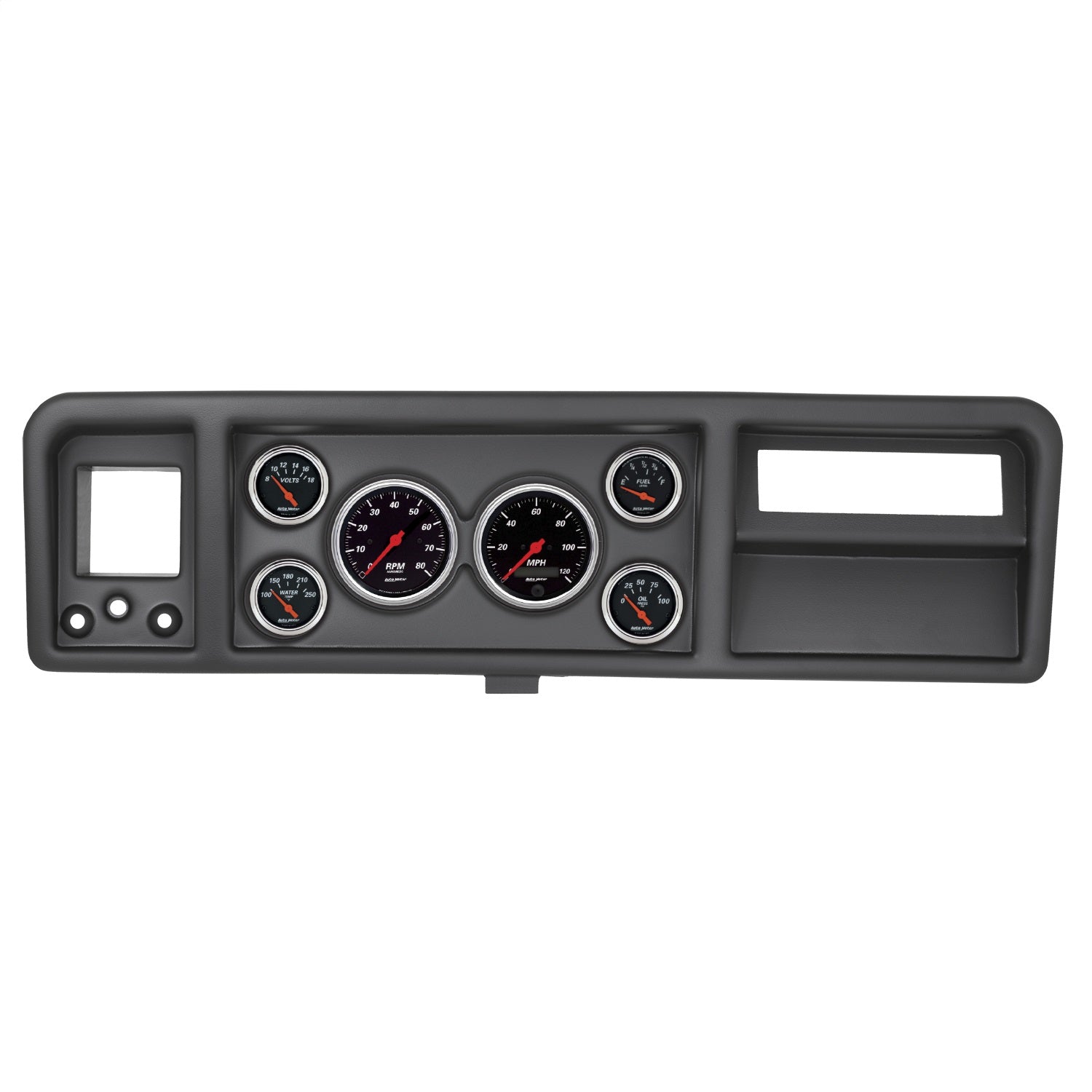 6 GAUGE DIRECT-FIT DASH KIT, FORD TRUCK 73-79, DESIGNER BLACK