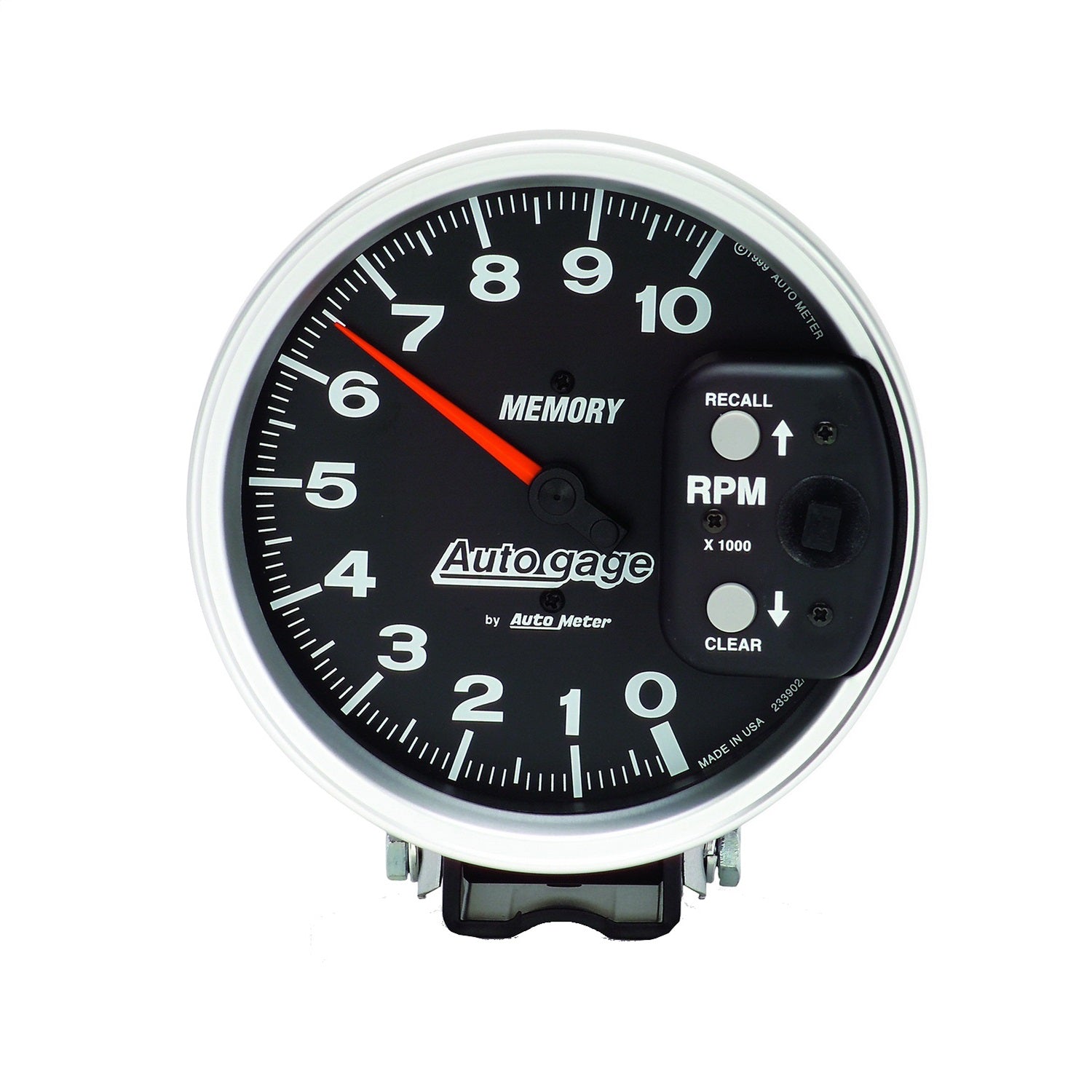 5" PEDESTAL TACHOMETER, 0-10,000 RPM, AUTO GAGE