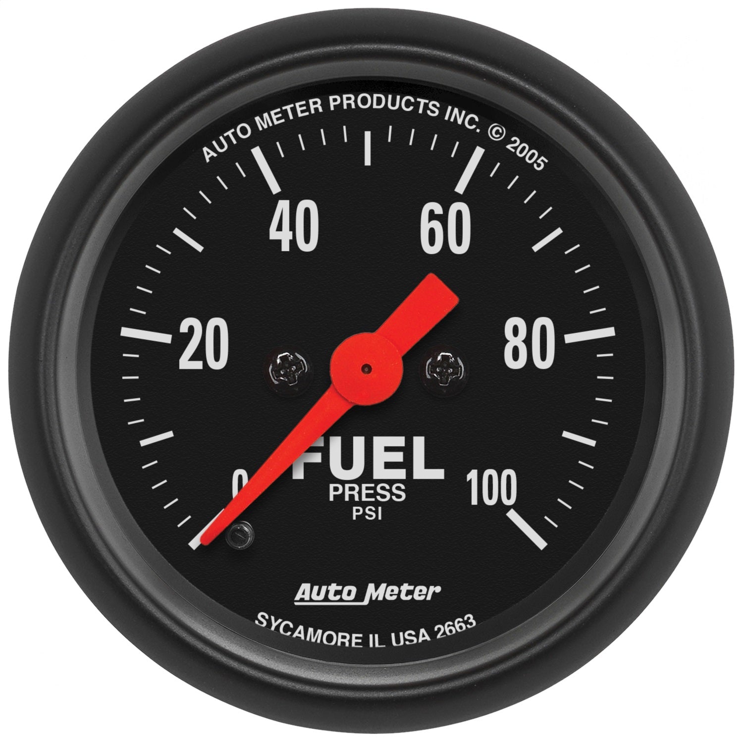 2-1/16" FUEL PRESSURE, 0-100 PSI, Z-SERIES