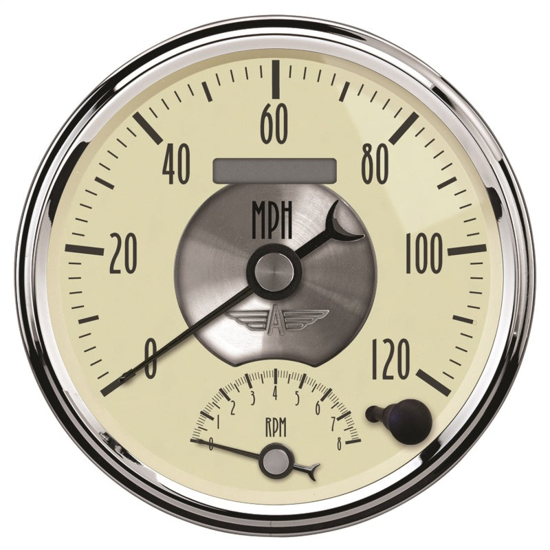 5" TACHOMETER/SPEEDOMETER COMBO, 8K RPM/120 MPH, PRESTIGE ANTIQUE IVORY
