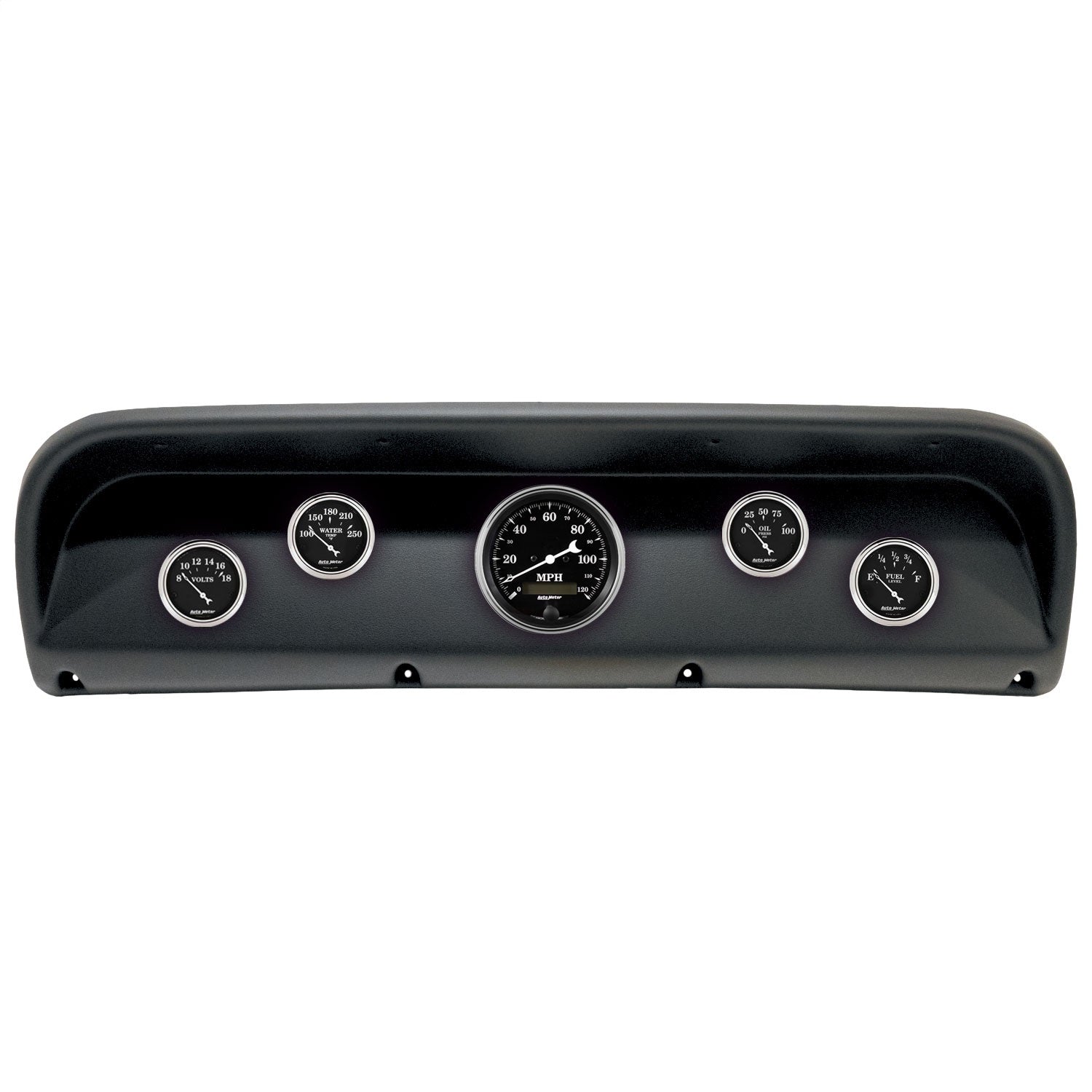 5 GAUGE DIRECT-FIT DASH KIT, FORD TRUCK 67-72, OLD TYME BLACK