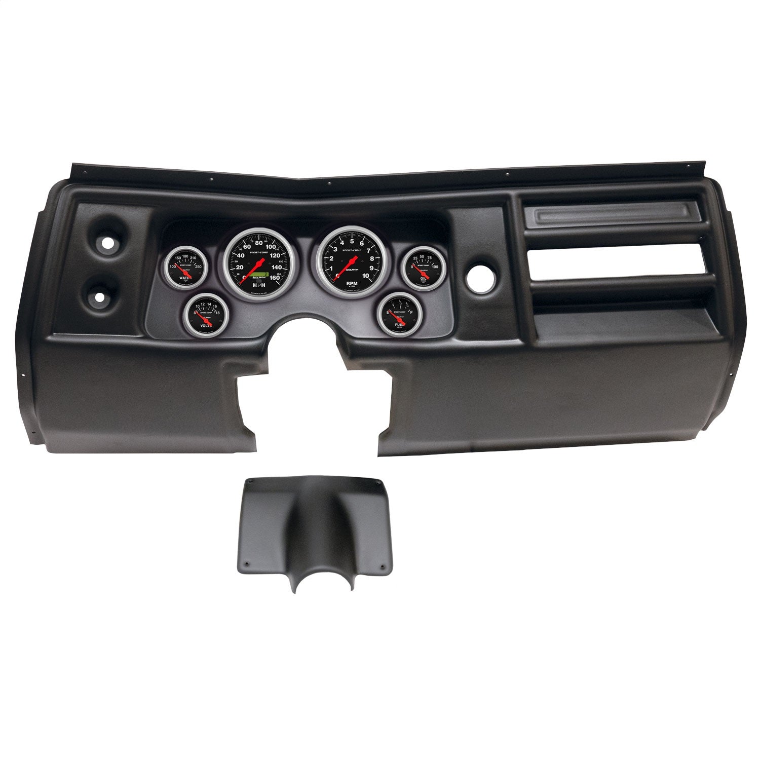 6 GAUGE DIRECT-FIT DASH KIT, CHEVY CHEVELLE NO VENT 68, SPORT-COMP