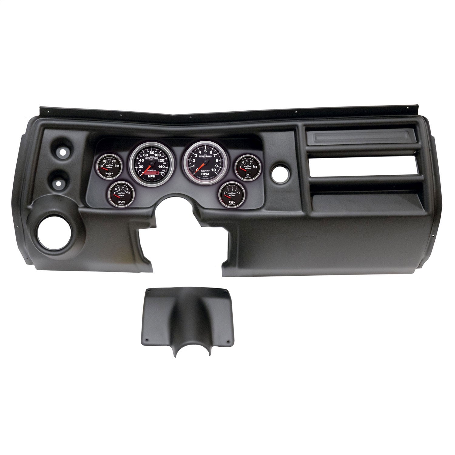 6 GAUGE DIRECT-FIT DASH KIT, CHEVY CHEVELLE VENT 68, SPORT-COMP II