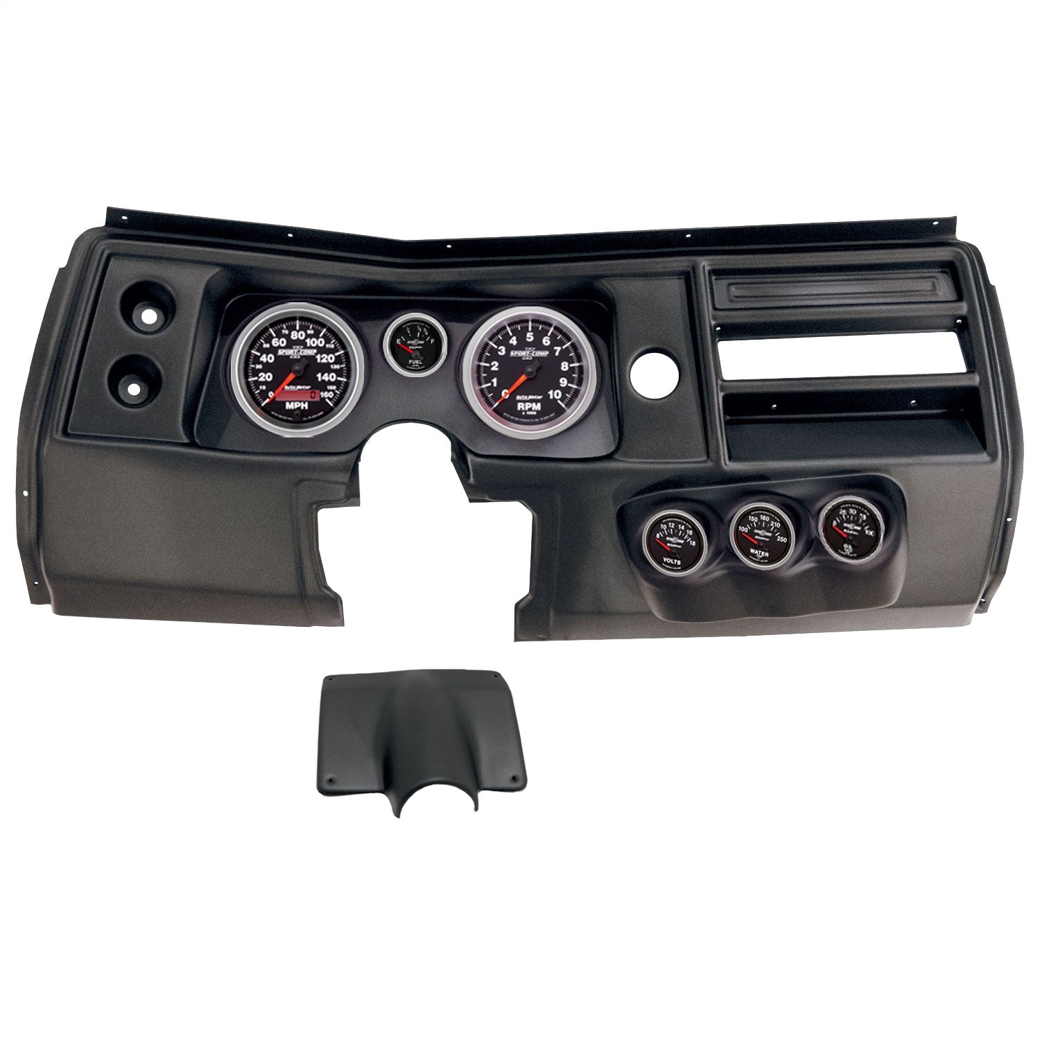 6 GAUGE DIRECT-FIT DASH KIT, CHEVY CHEVELLE NO VENT 68, SPORT-COMP II