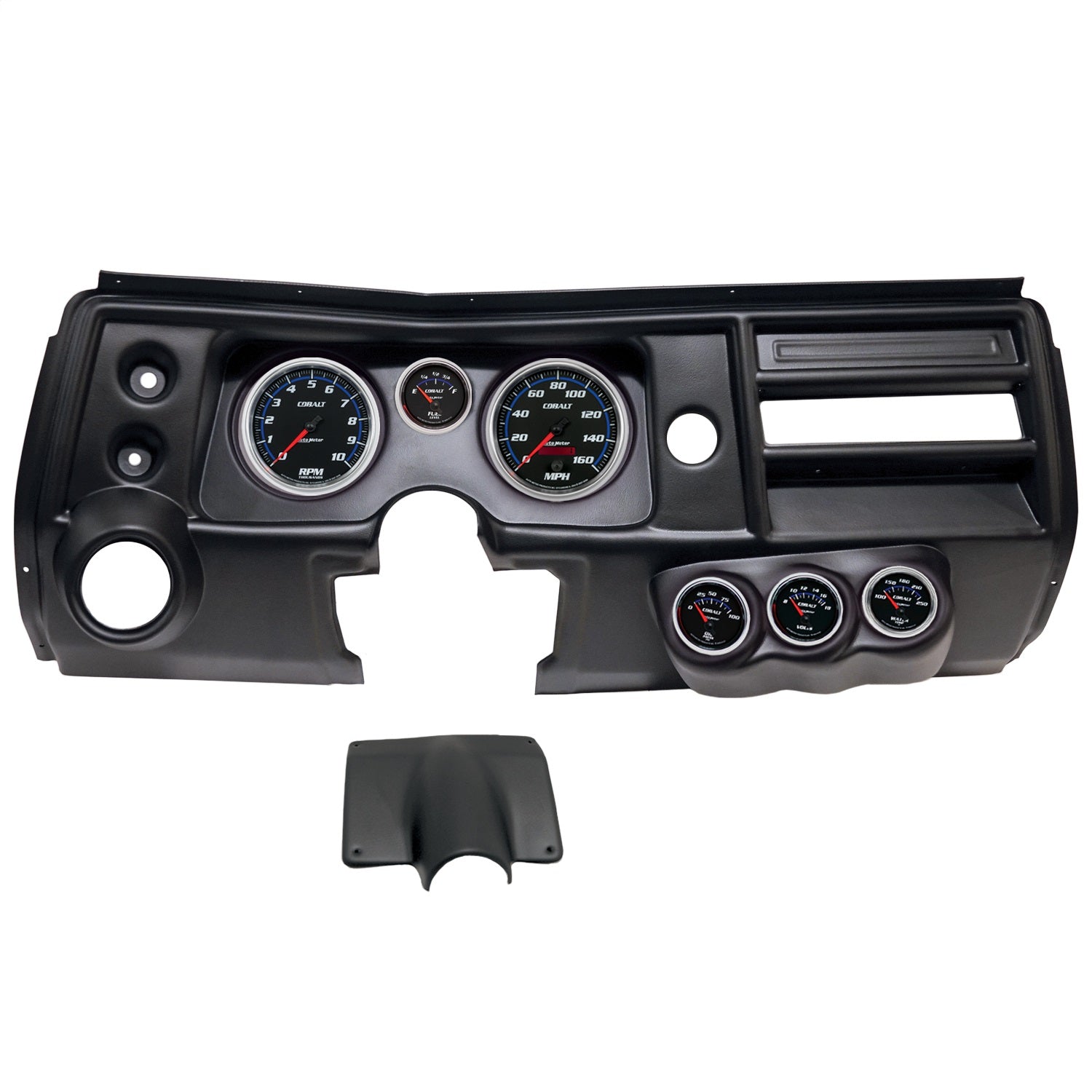 6 GAUGE DIRECT-FIT DASH KIT, CHEVY CHEVELLE VENT 68, COBALT