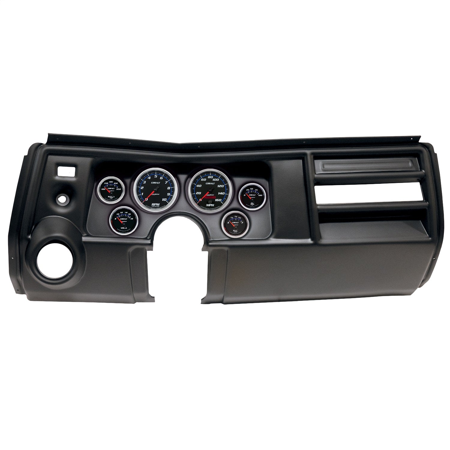 6 GAUGE DIRECT-FIT DASH KIT, CHEVY CHEVELLE VENT 69, COBALT