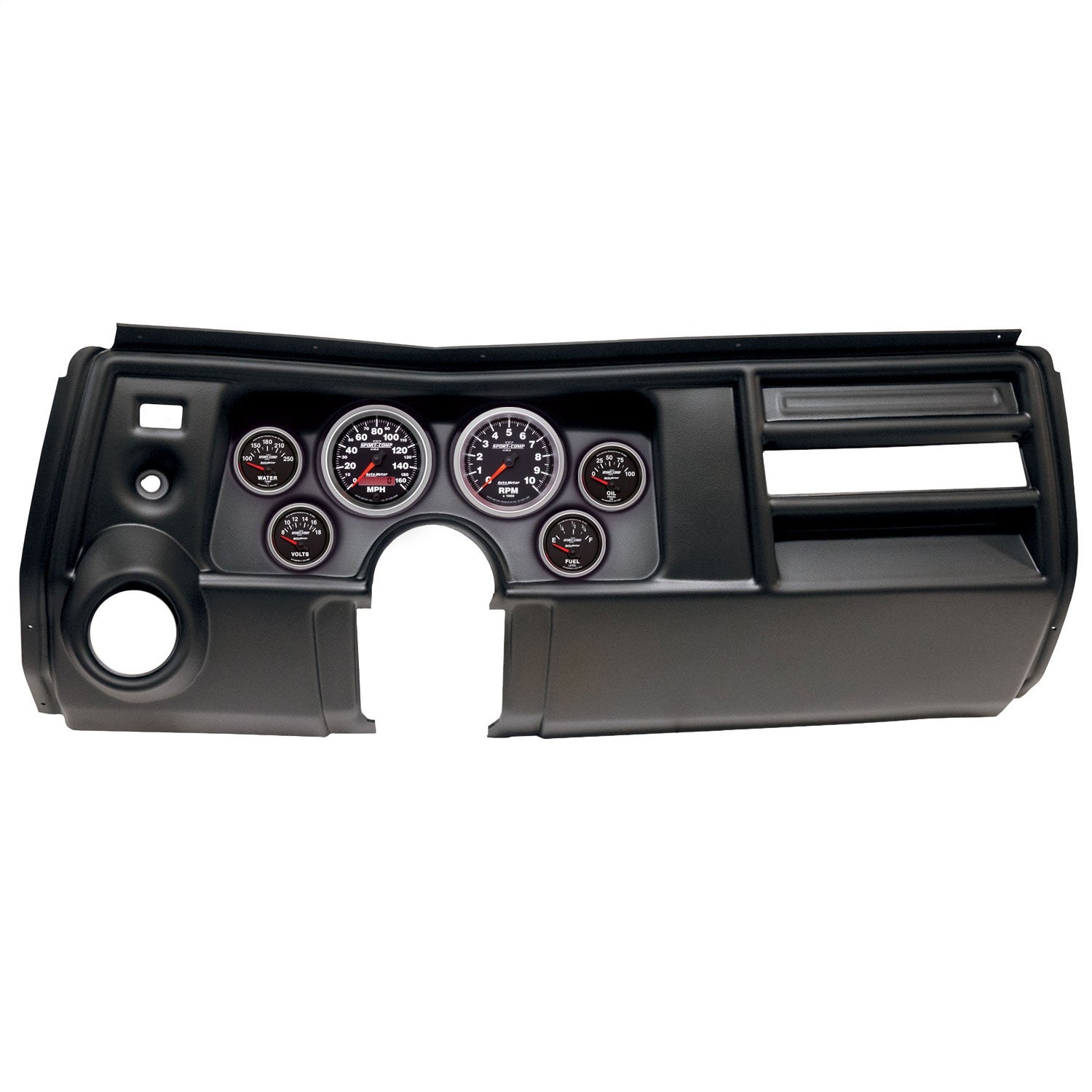 6 GAUGE DIRECT-FIT DASH KIT, CHEVY CHEVELLE VENT 69, SPORT-COMP II