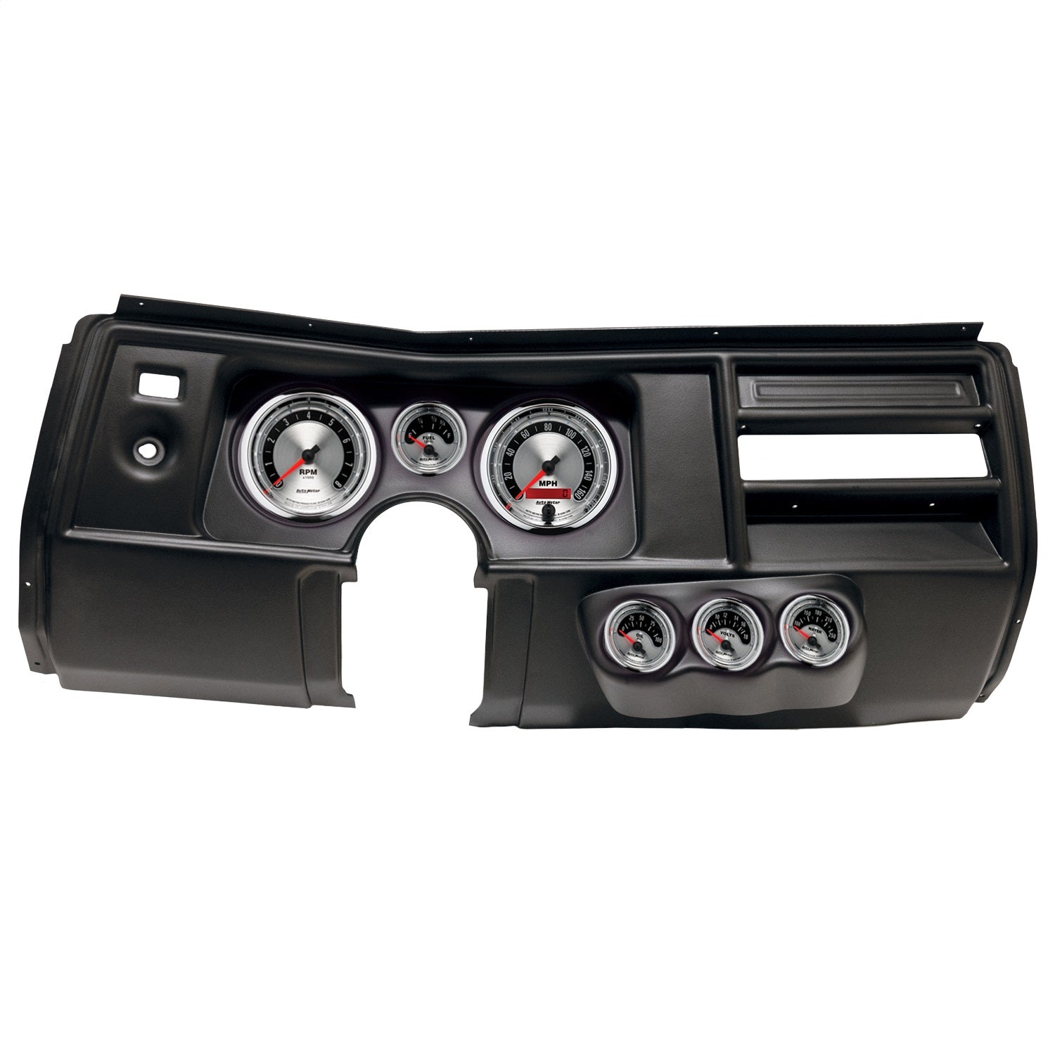 6 GAUGE DIRECT-FIT DASH KIT, CHEVY CHEVELLE NO VENT 69, AMERICAN MUSCLE