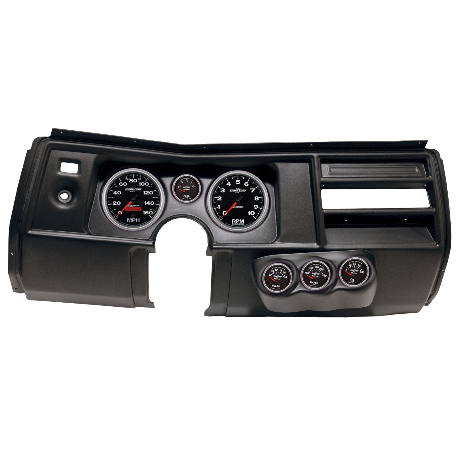 6 GAUGE DIRECT-FIT DASH KIT, CHEVY CHEVELLE NO VENT 69, SPORT-COMP II
