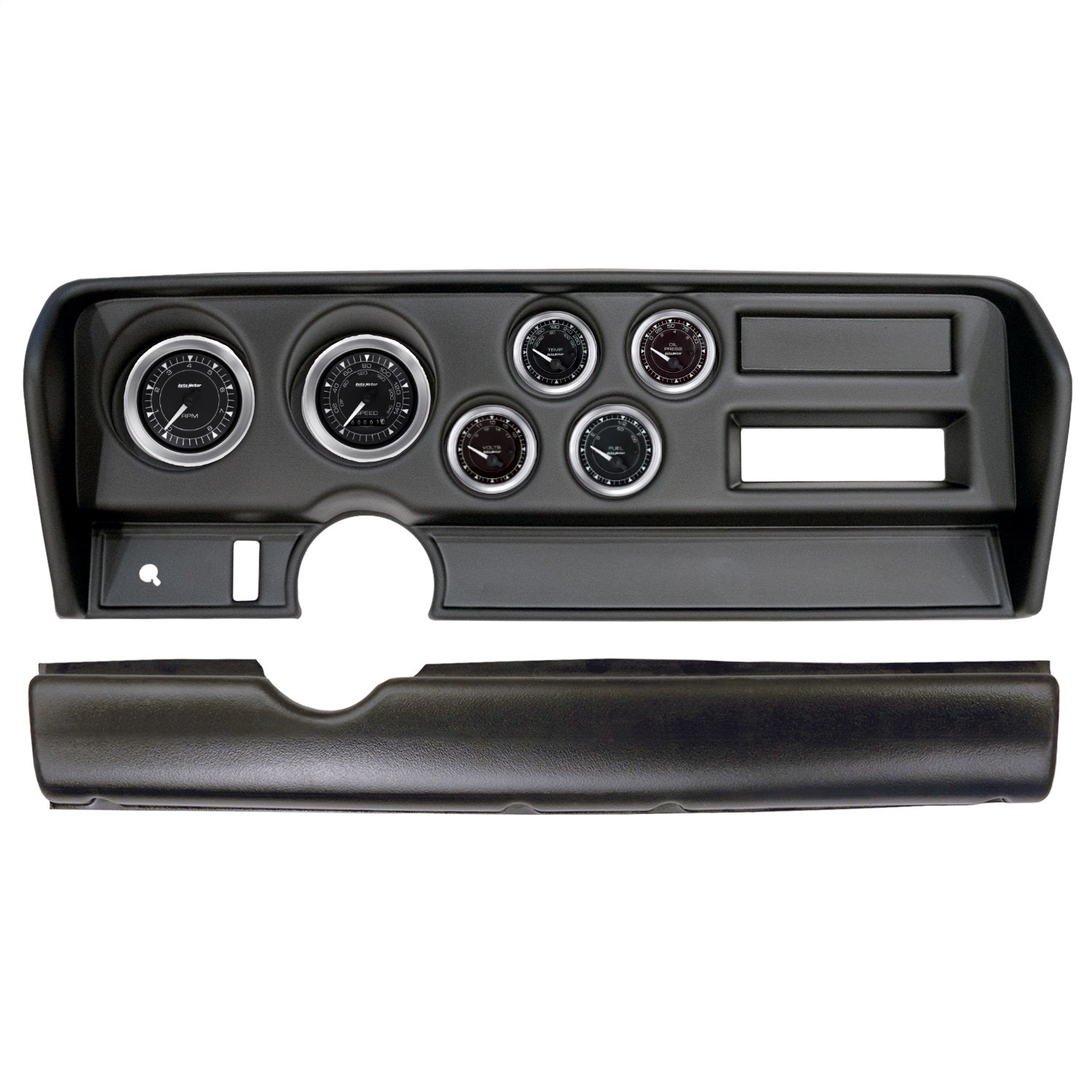 6 GAUGE DIRECT-FIT DASH KIT, PONTIAC GTO NO AC 70-72, CHRONO