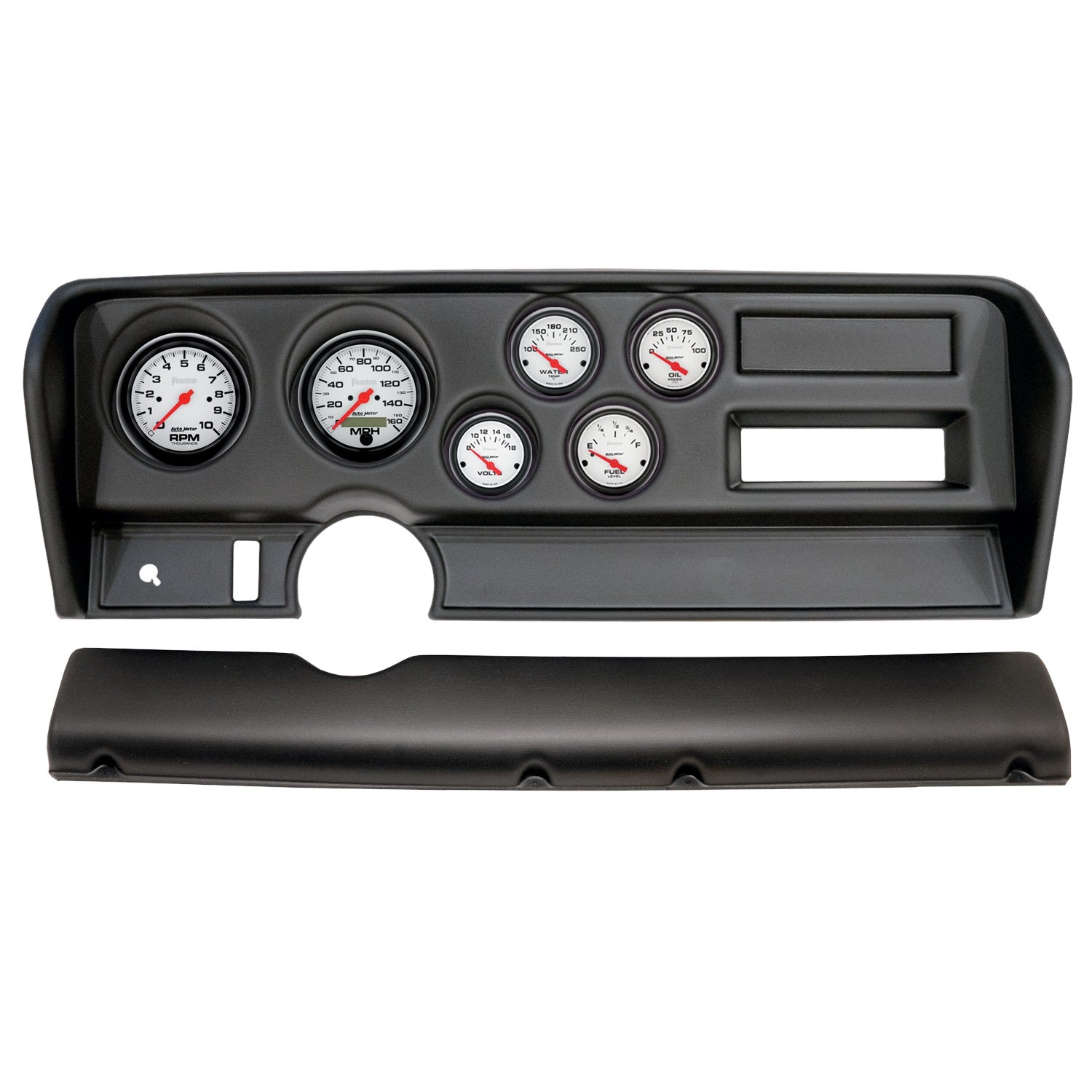6 GAUGE DIRECT-FIT DASH KIT, PONTIAC GTO NO AC 70-72, PHANTOM