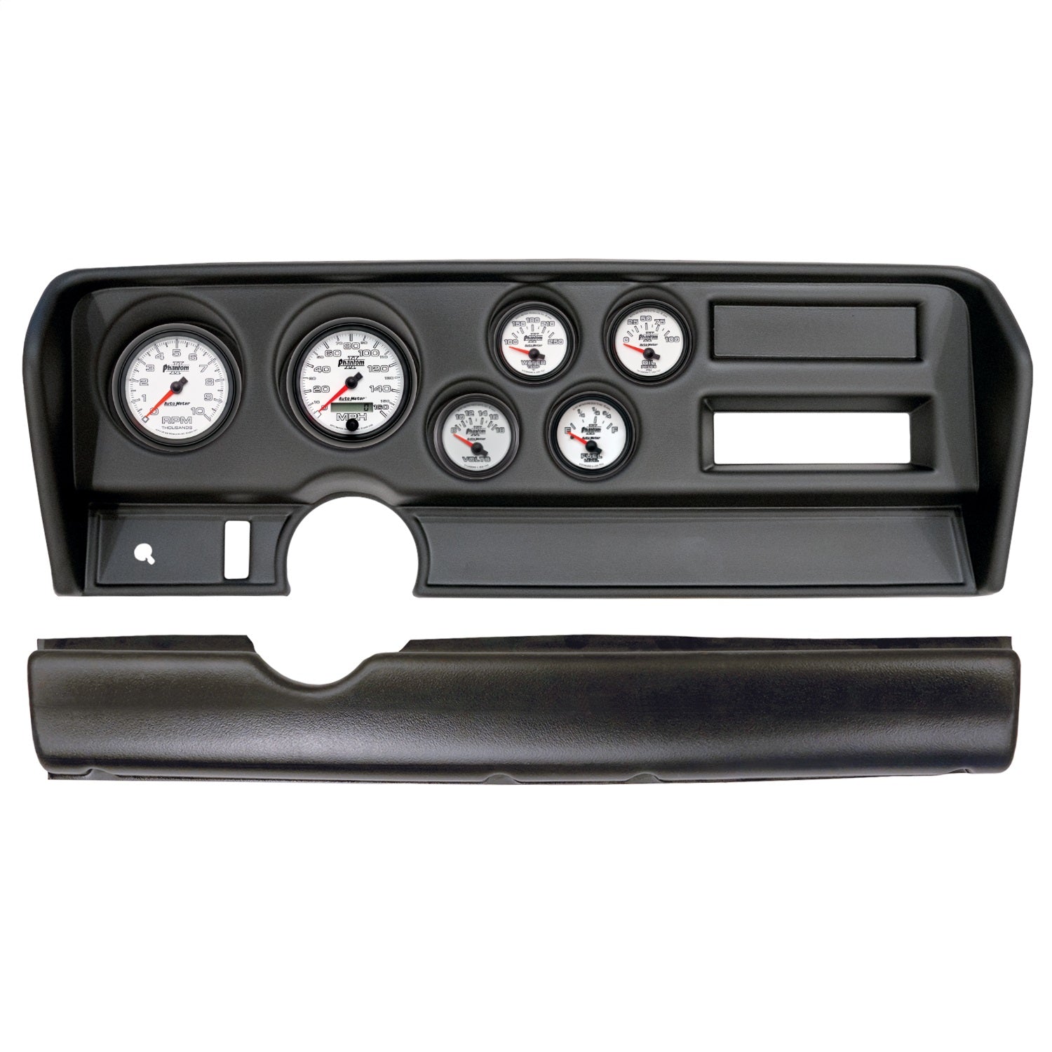 6 GAUGE DIRECT-FIT DASH KIT, PONTIAC GTO NO AC 70-72, PHANTOM II