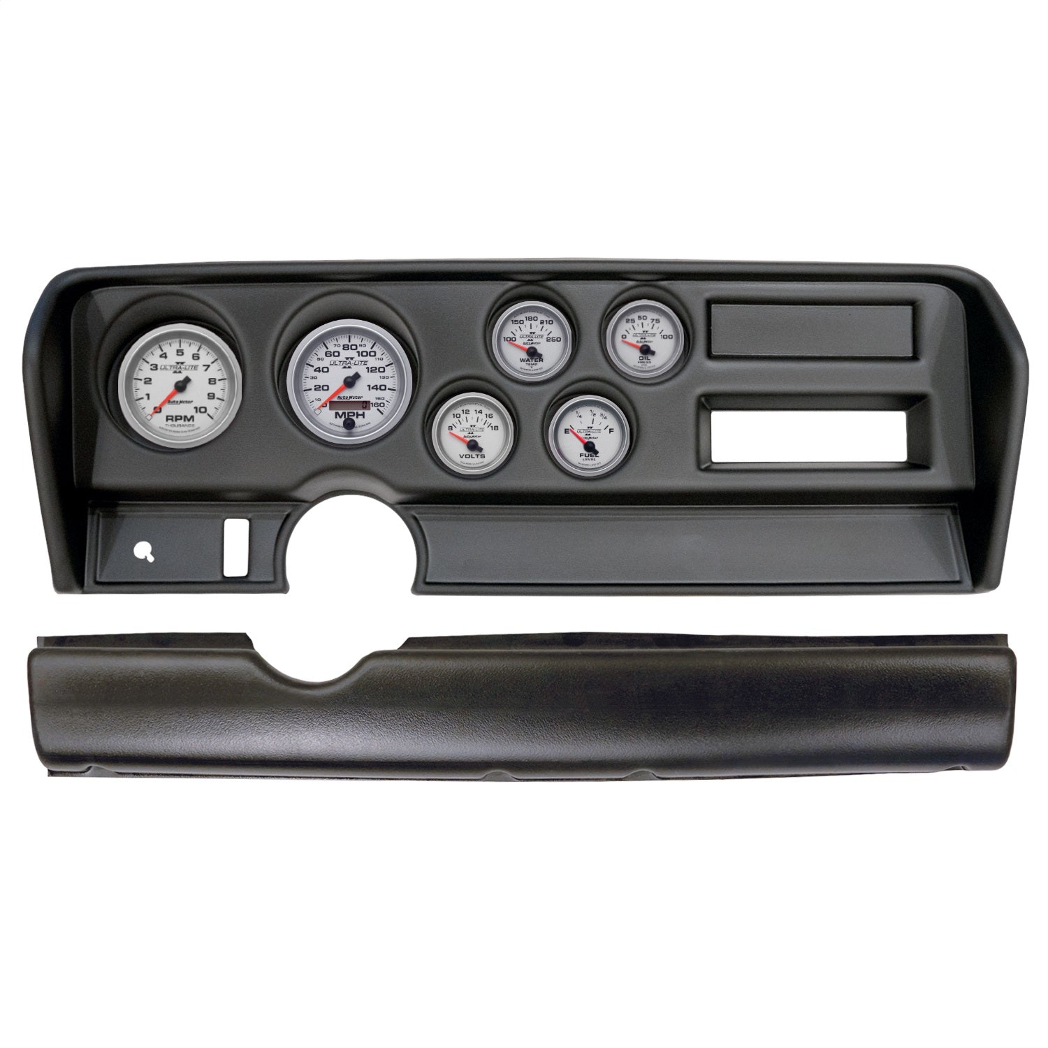 6 GAUGE DIRECT-FIT DASH KIT, PONTIAC GTO NO AC 70-72, ULTRA-LITE II