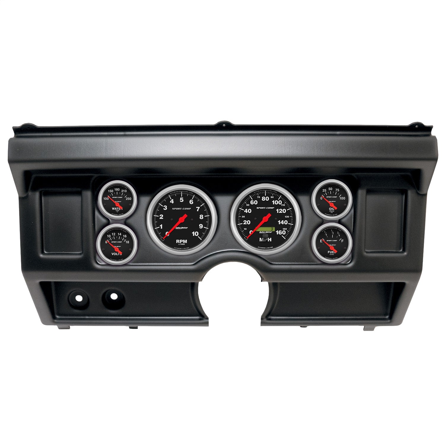 6 GAUGE DIRECT-FIT DASH KIT, FORD TRUCK NO AC 80-86, SPORT-COMP